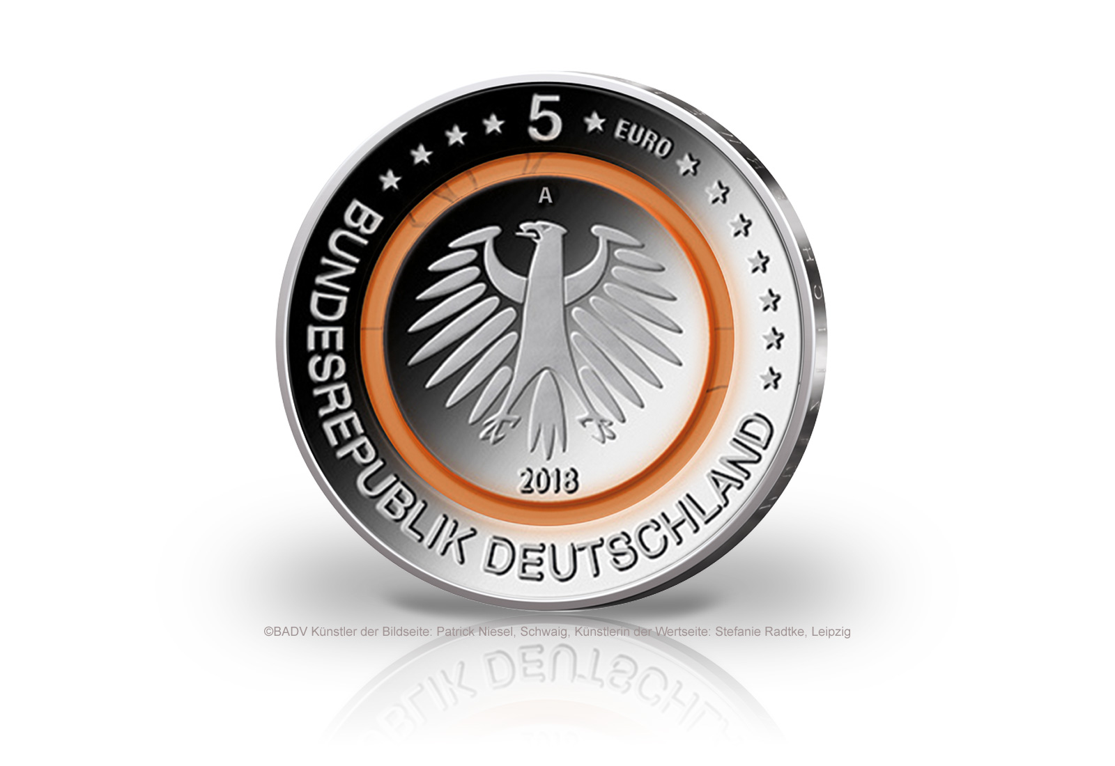 5 Euro 2018 Deutschland Subtropische Zone mit Polymerring st Prägestätte A
