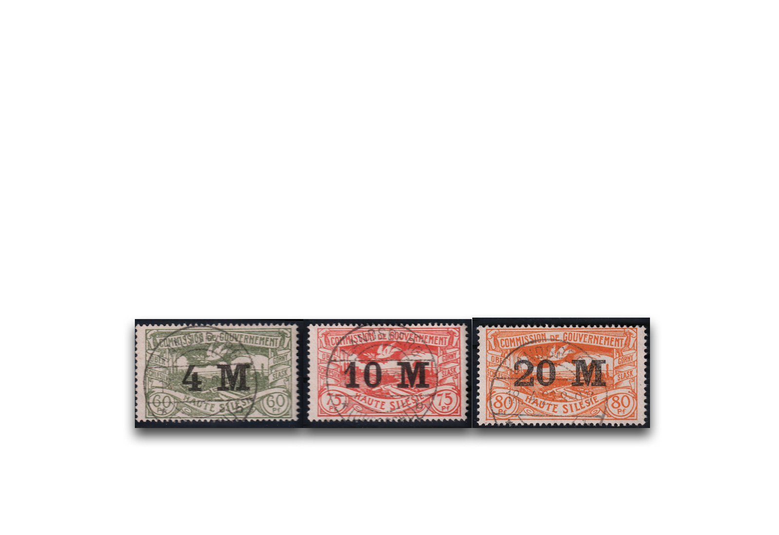 Oberschlesien Mi.Nr. 41/43 gestempelt Freimarken