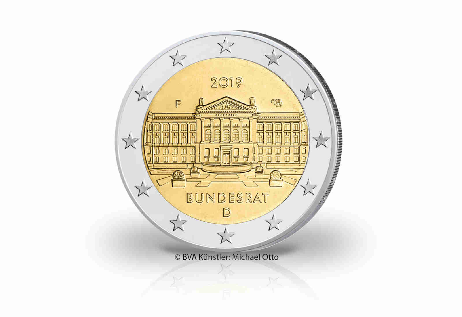 2 Euro 2019 Deutschland 70 Jahre Bundesrat Prägestätte F