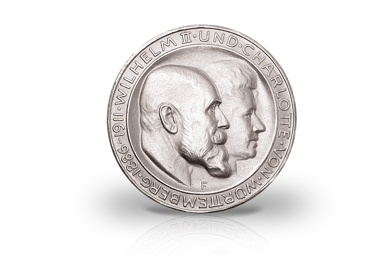 3 Mark 1911 Deutsches Kaiserreich Württemberg Silberne Hochzeit Jaeger-Nr. 177a