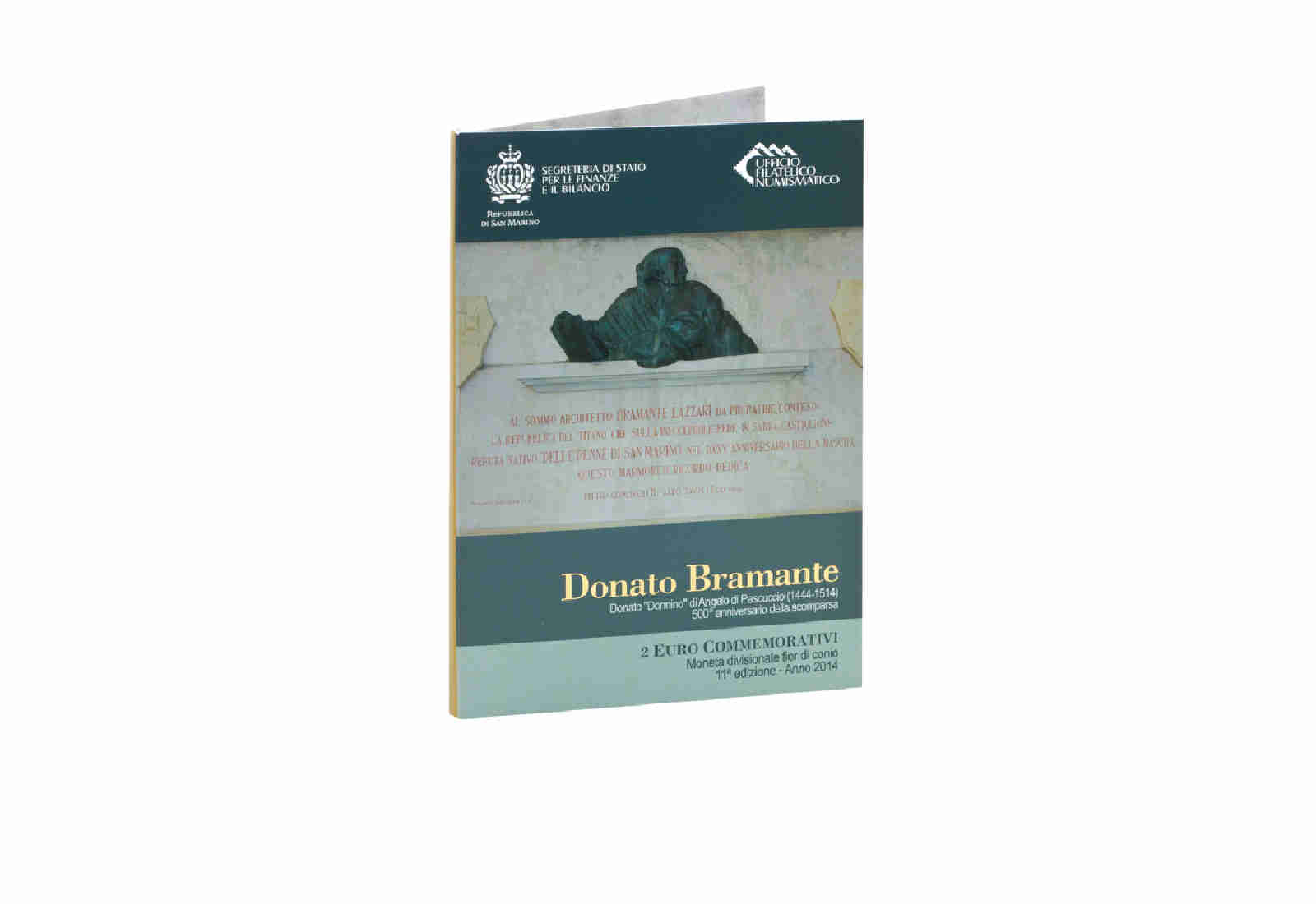 2 Euro 2014 San Marino 500. Todestag von Donato Bramante st im Blister