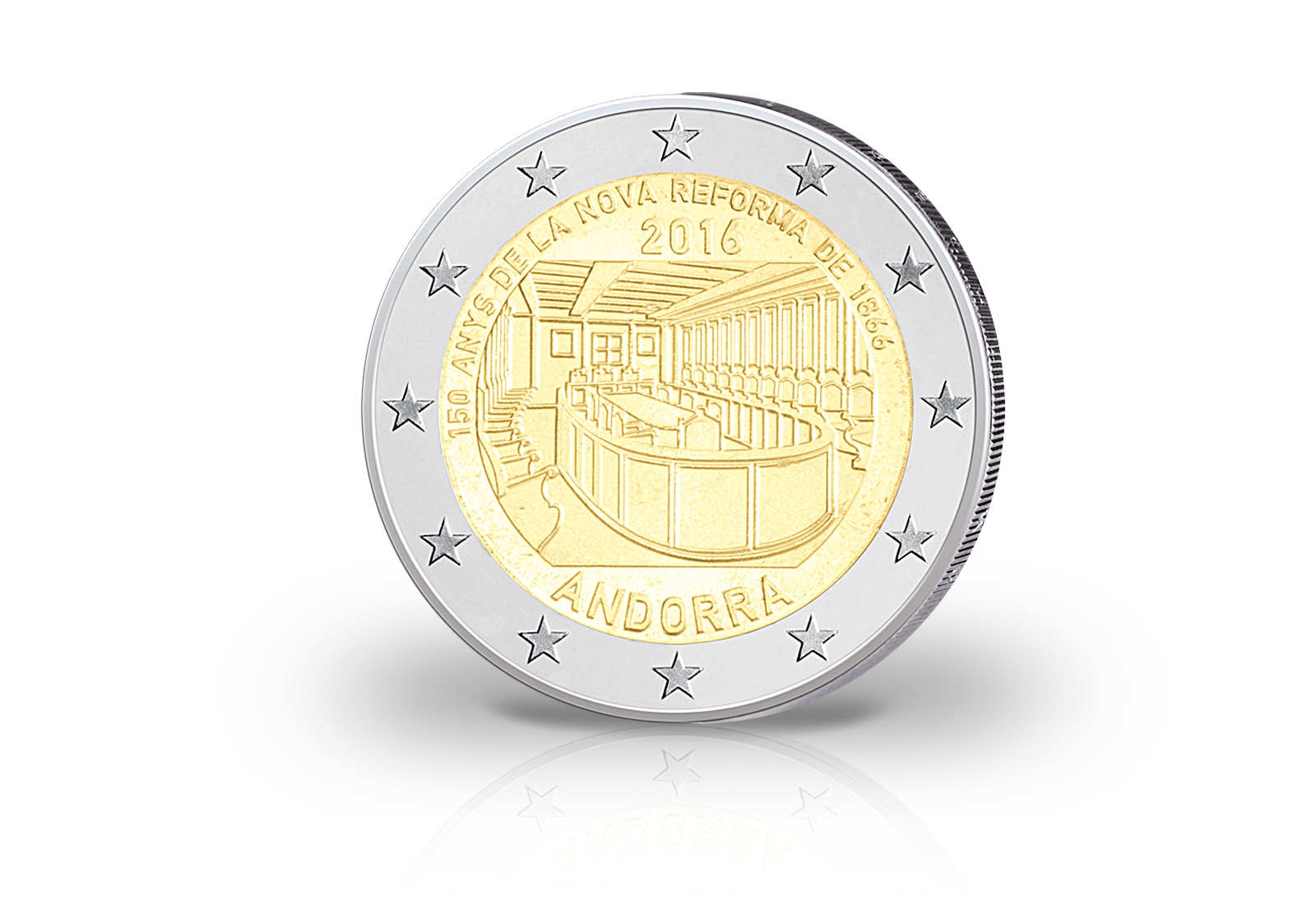 2 Euro 2016 Andorra 150 Jahre Reform Andorras 1866 st in Coincard