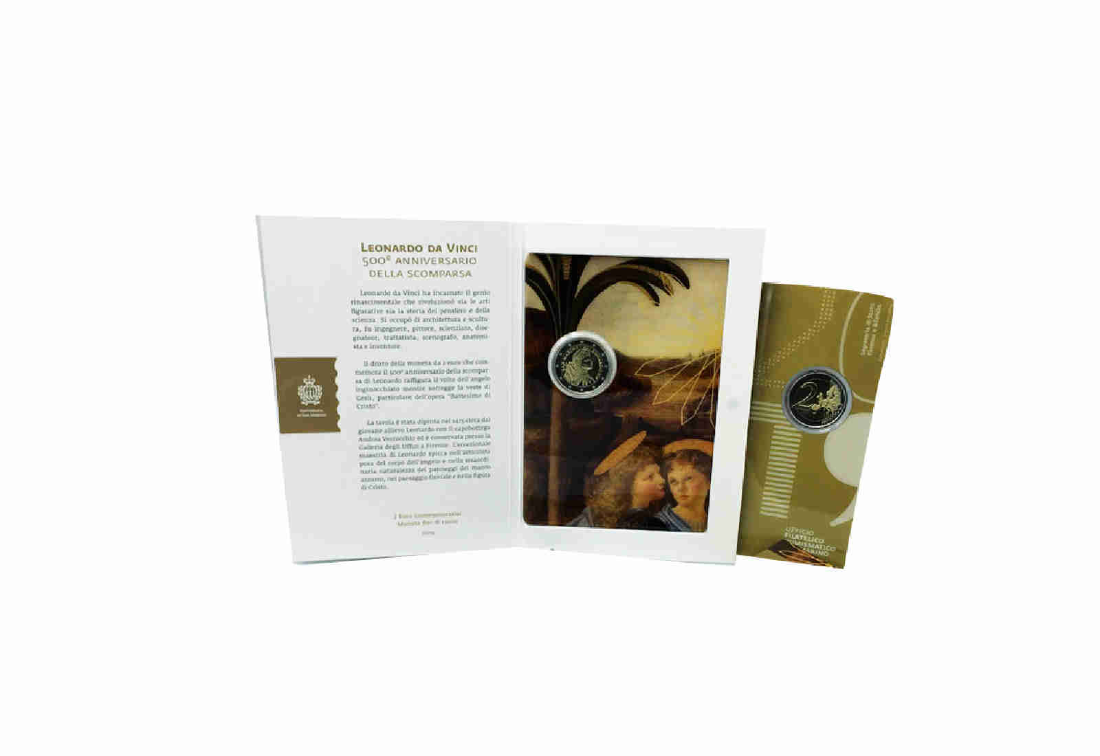 2 Euro 2019 San Marino 500. Todestag Leonardo da Vinci st im Blister
