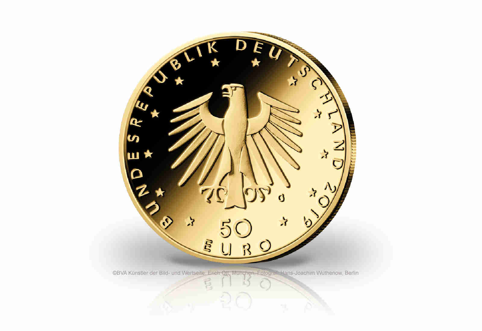 50 Euro 2019 Goldmünze Deutschland Hammerflügel Prägestätte unserer Wahl