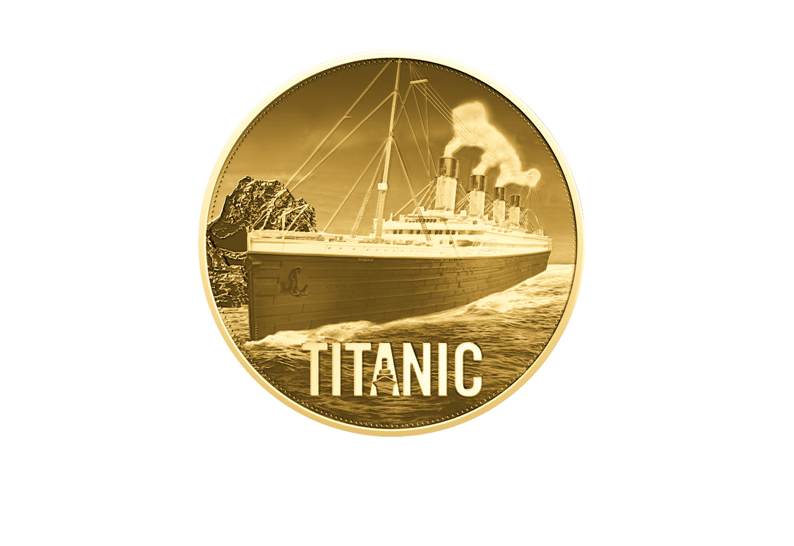 Goldmünze Motiv "Titanic" Coincard 999/1000 Gold Geschenk