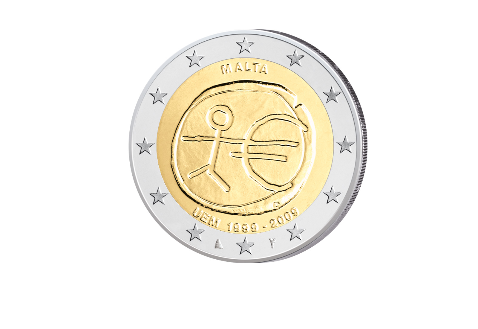 2 Euro 2009 Malta 10 Jahre WWU bfr.