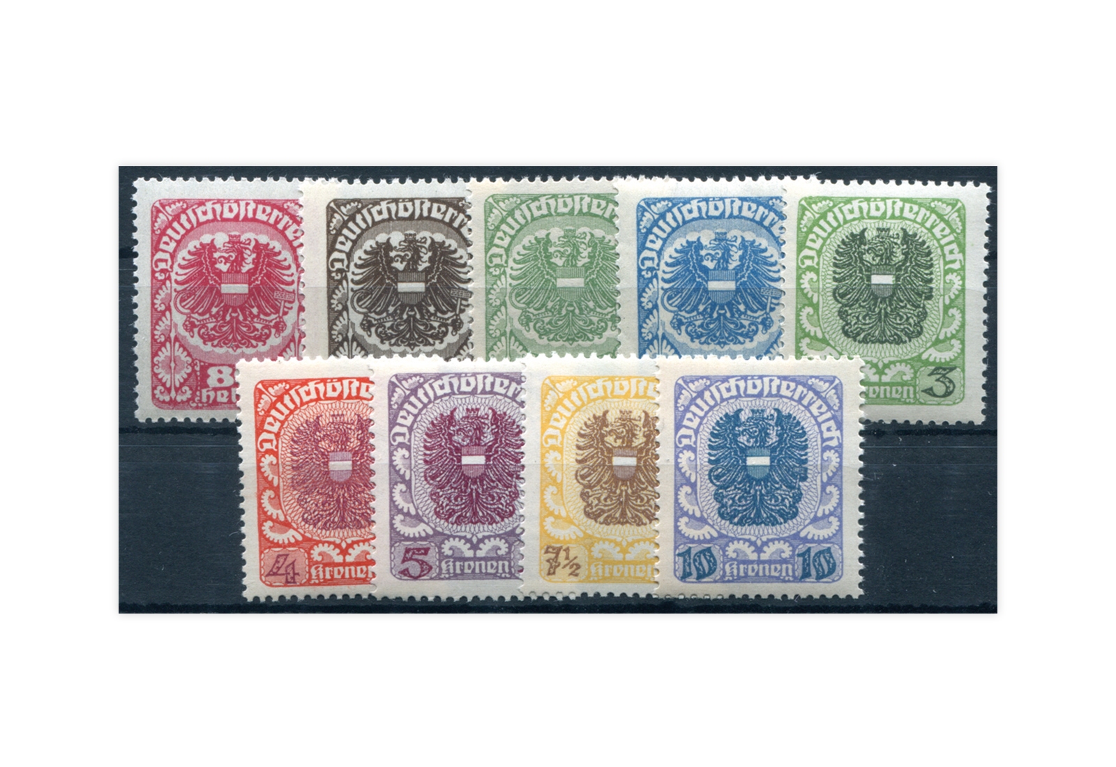 Österreich Mi.Nr. 312/320 x gestempelt Wappen 1920/1921