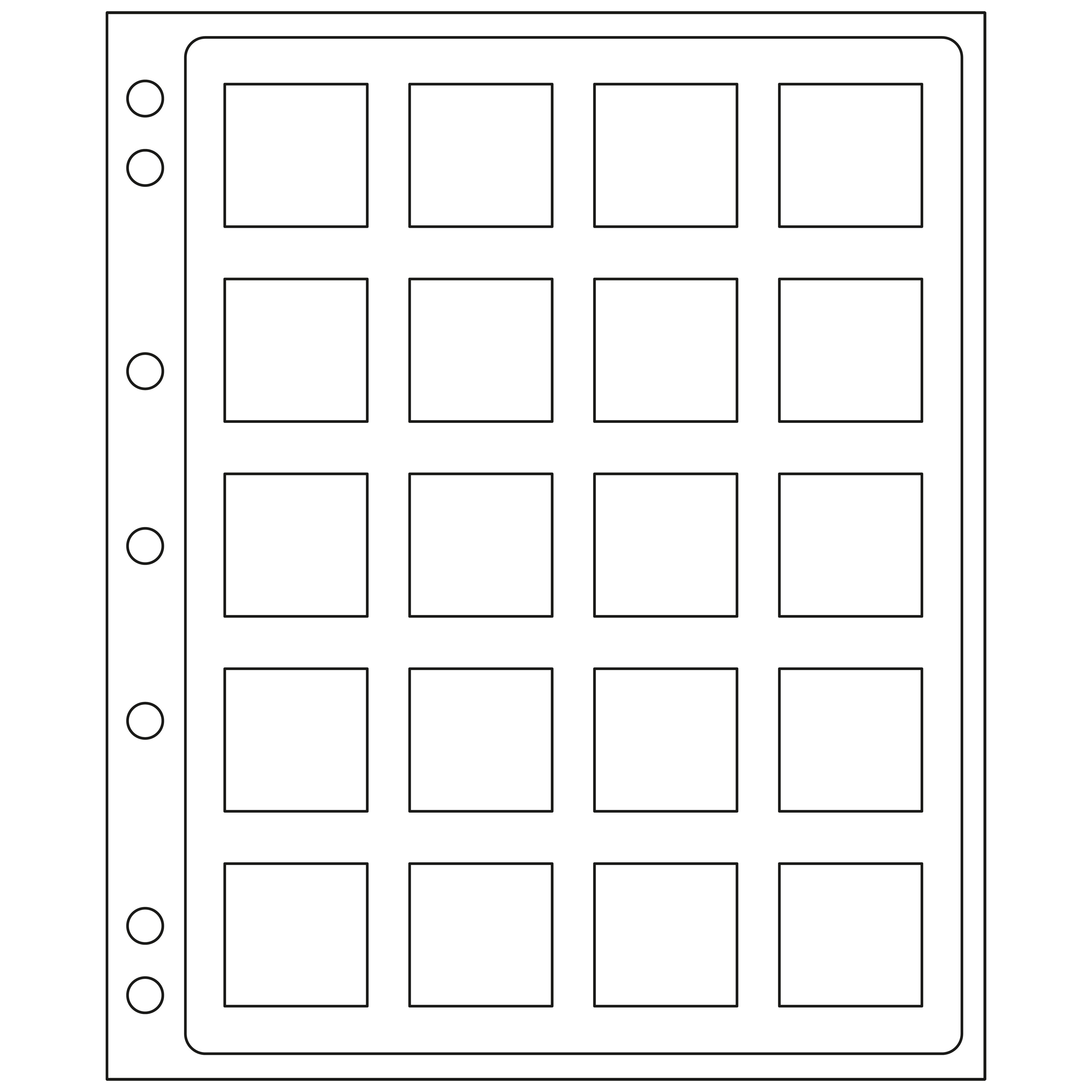 Münzhüllen ENCAP für 20 Quadrum-Kapseln (je 50 x 50 mm)