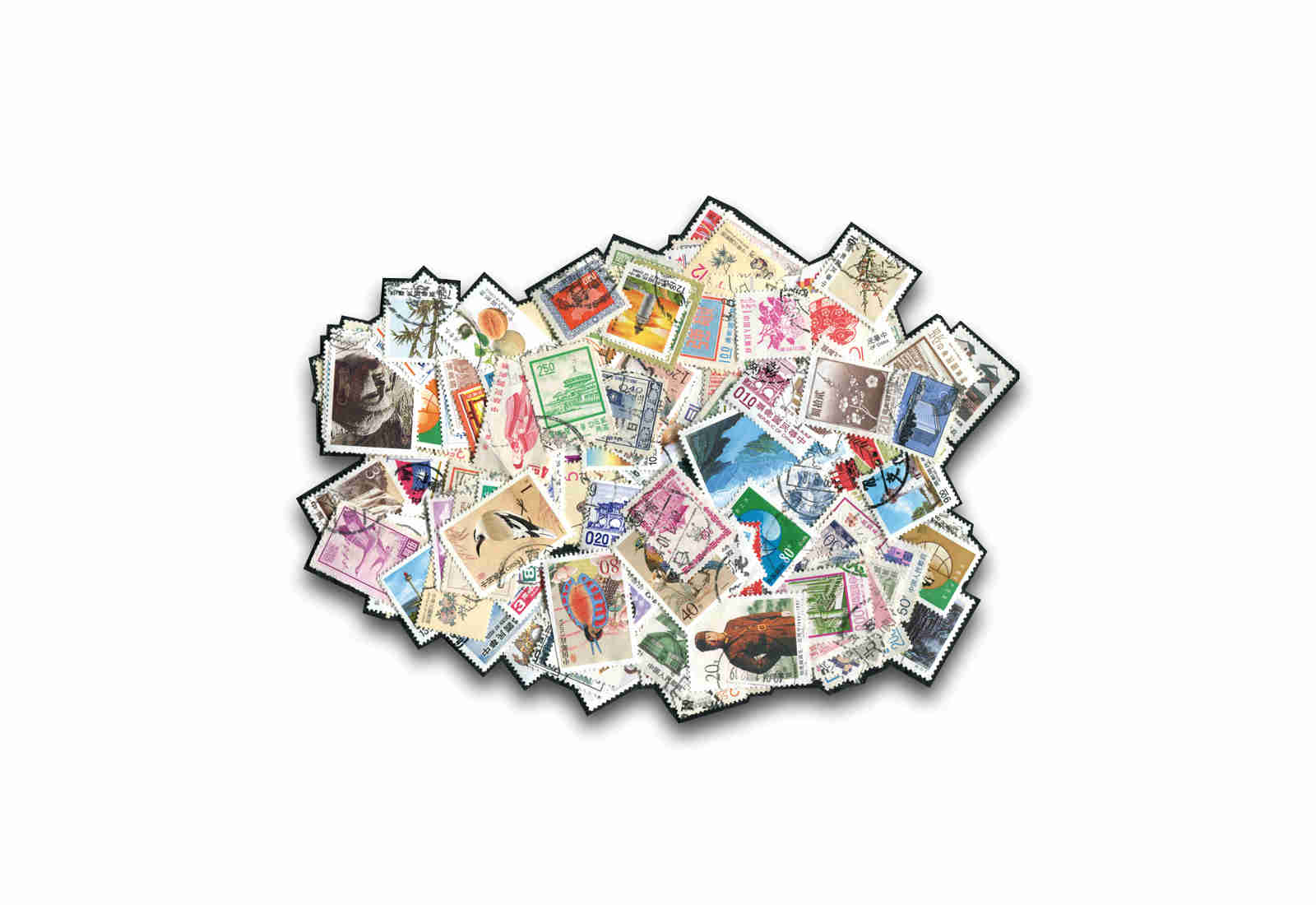 Briefmarken China 200 Marken postfrisch und gestempelt