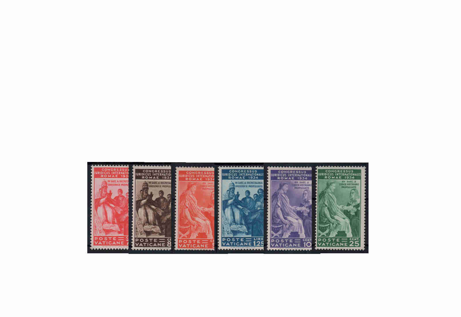 Vatikan Michel-Nr. 45/50 postfrisch Juristenkongress 1935
