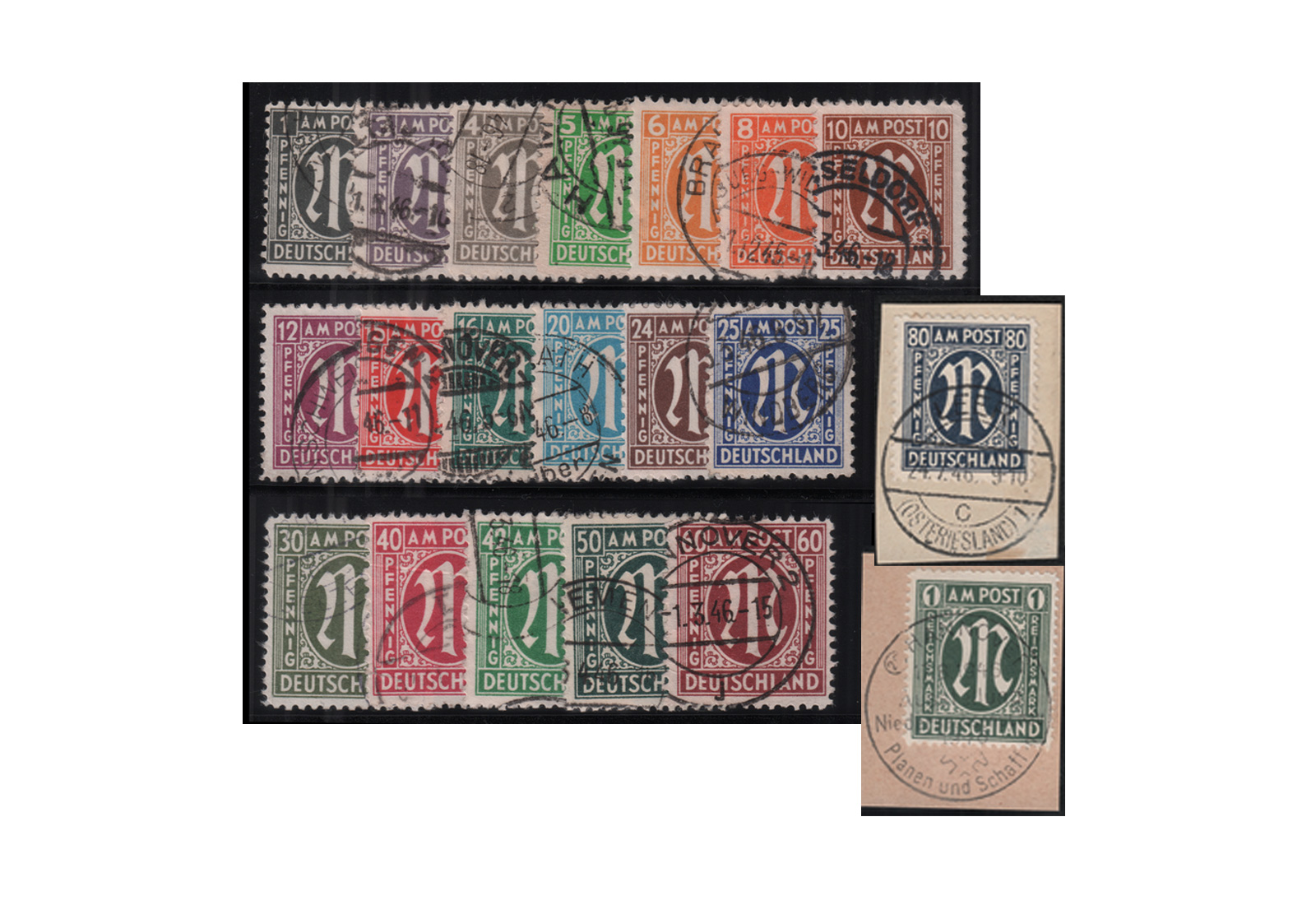 Bizone Mi.Nr. 16/35 gestempelt geprüft