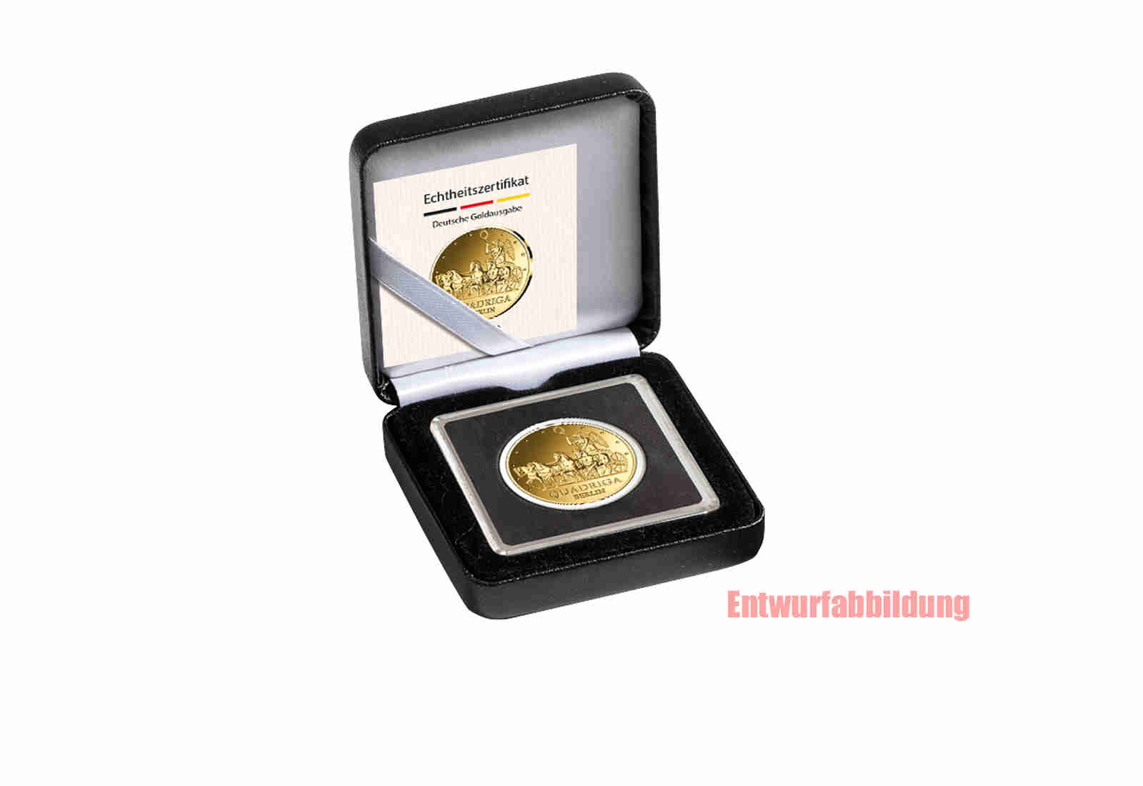 Goldausgabe 1 oz Gold 1 Quadriga im Etui