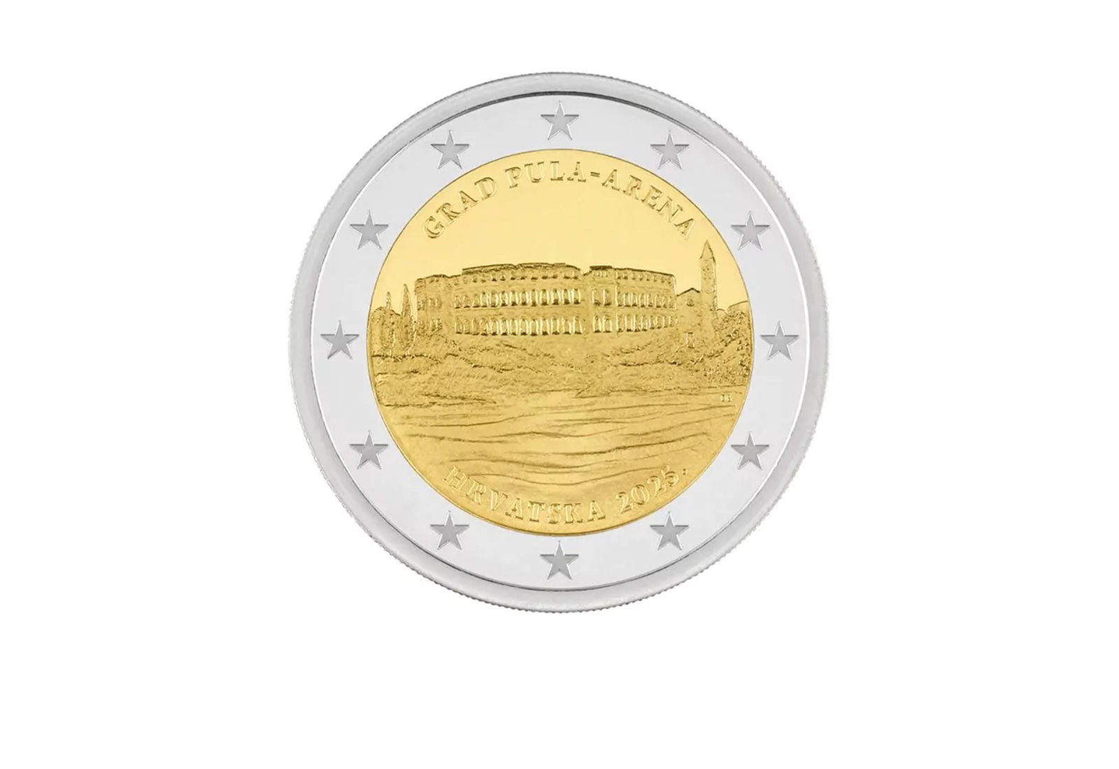 2 Euro Pula Arena 2025 Kroatien Städte