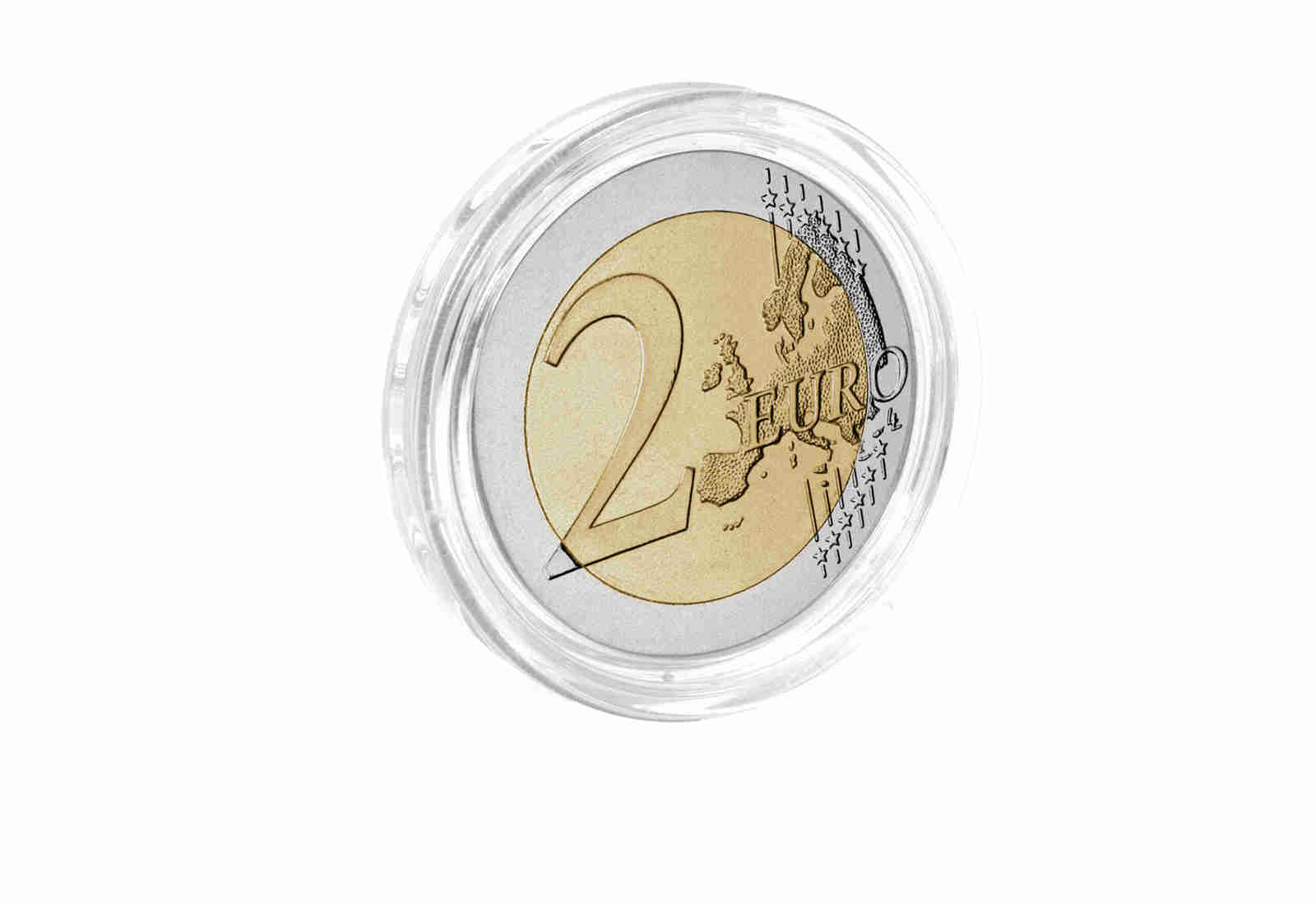 Münzkapsel SAM für 2 Euromünzen - 1 Stück