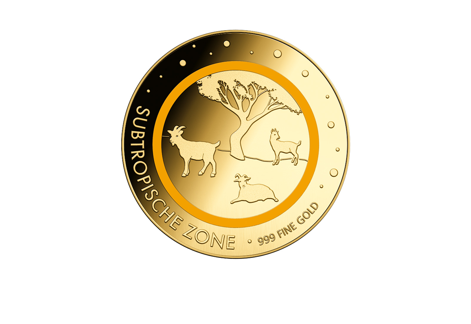 Goldmünze Subtropische Zone - Edition "Unsere Erde und ihre Klimazonen"