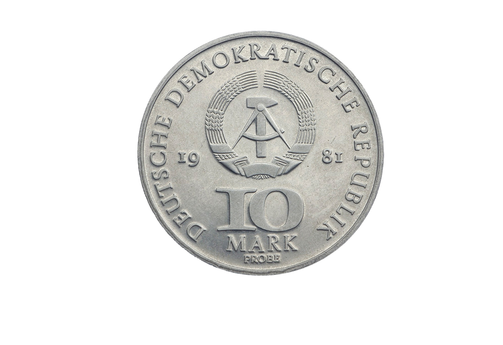 10 Mark DDR Guldenprobe 1981 PP 700 Jahre Münzprägung Berlin Jaeger-Nr. 1582P1