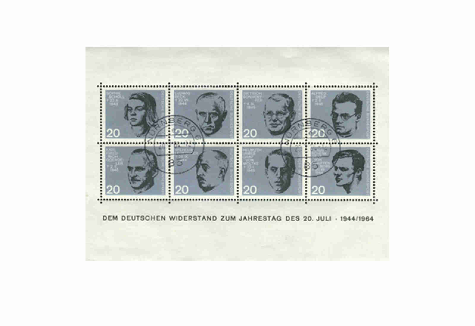 BRD Block 3 - Widerstandskämpfer 1944 - gestempelte Blockausgabe