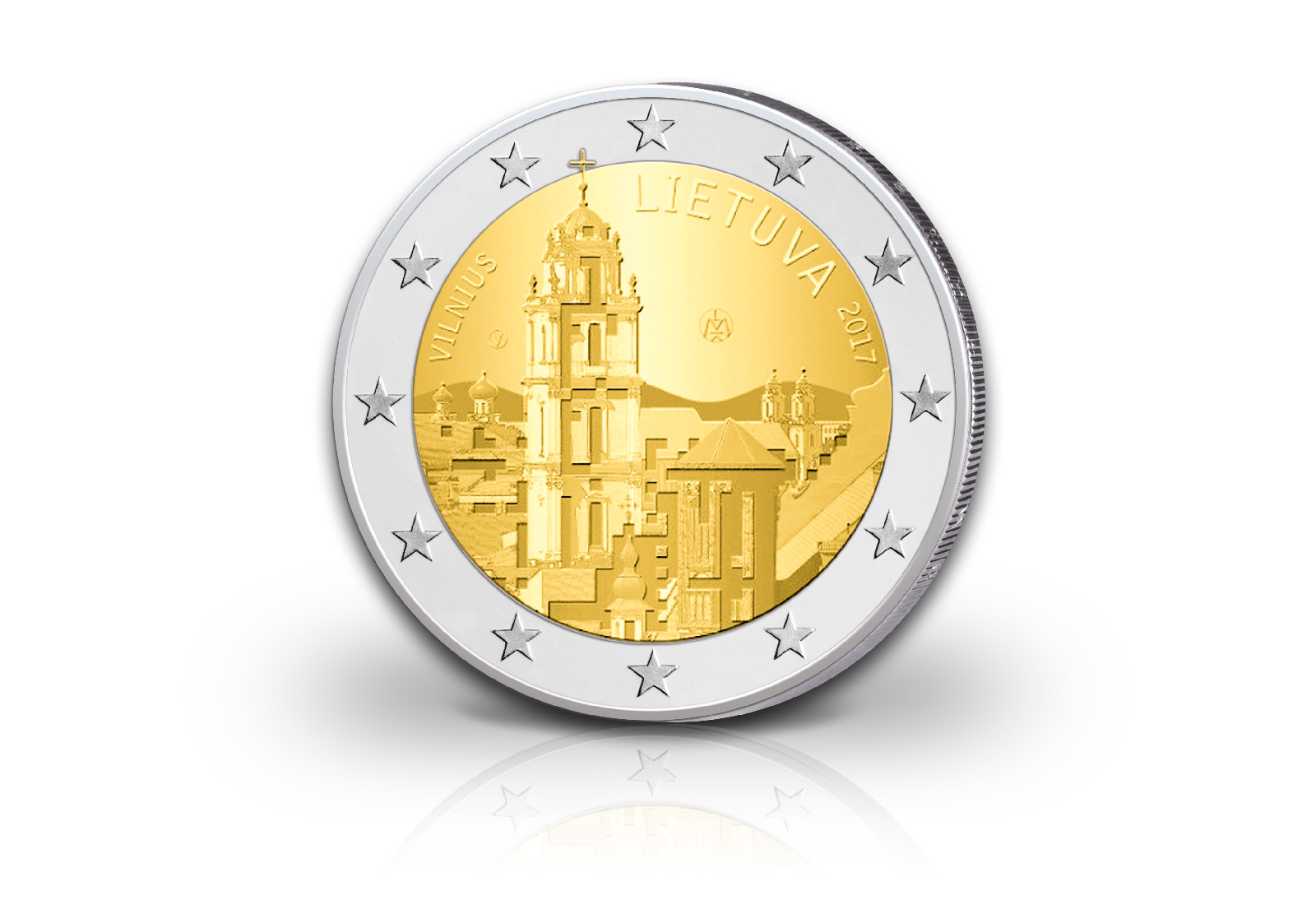 2 Euro 2017 Litauen Vilnius Stadt der Kultur und Kunst