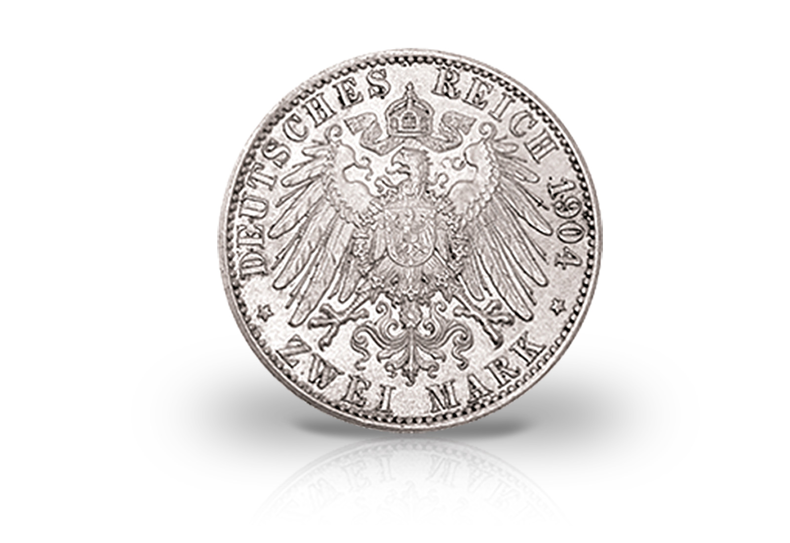 2 Mark 1904 Deutsches Kaiserreich Hessen Philipp der Großmütige Jaeger-Nr. 74