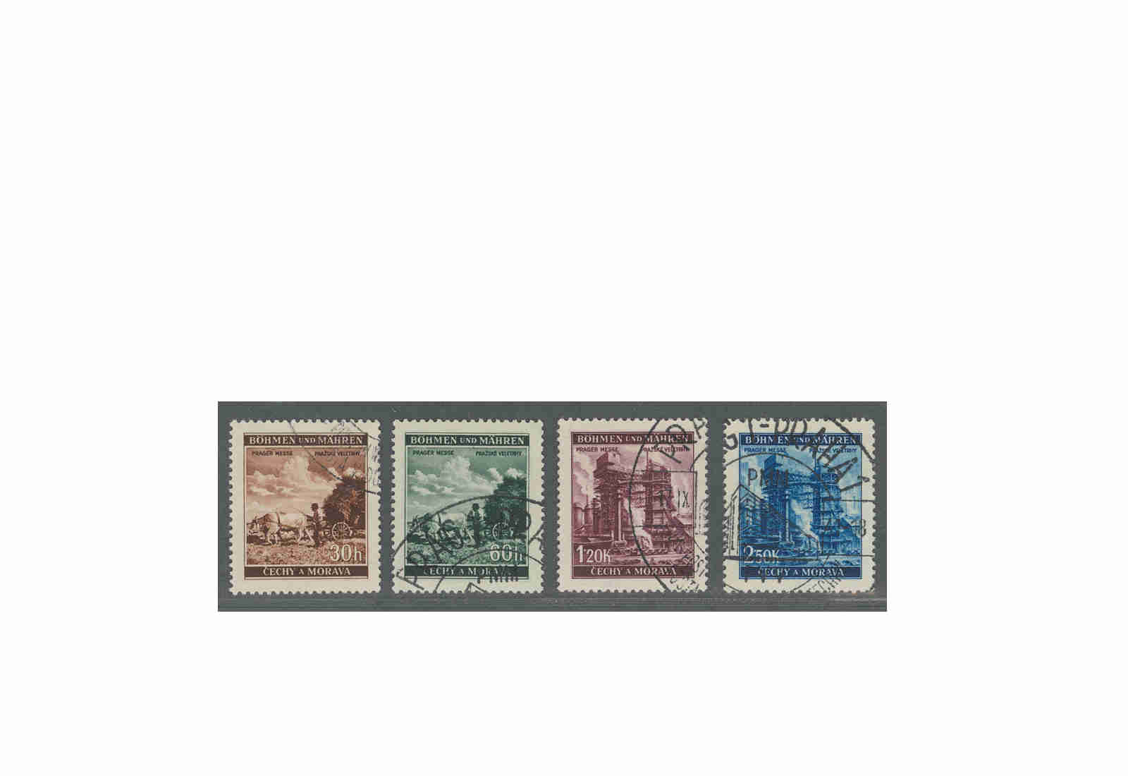 Böhmen und Mähren Prager Messe Michel Nr. 75 bis 78 postfrisch