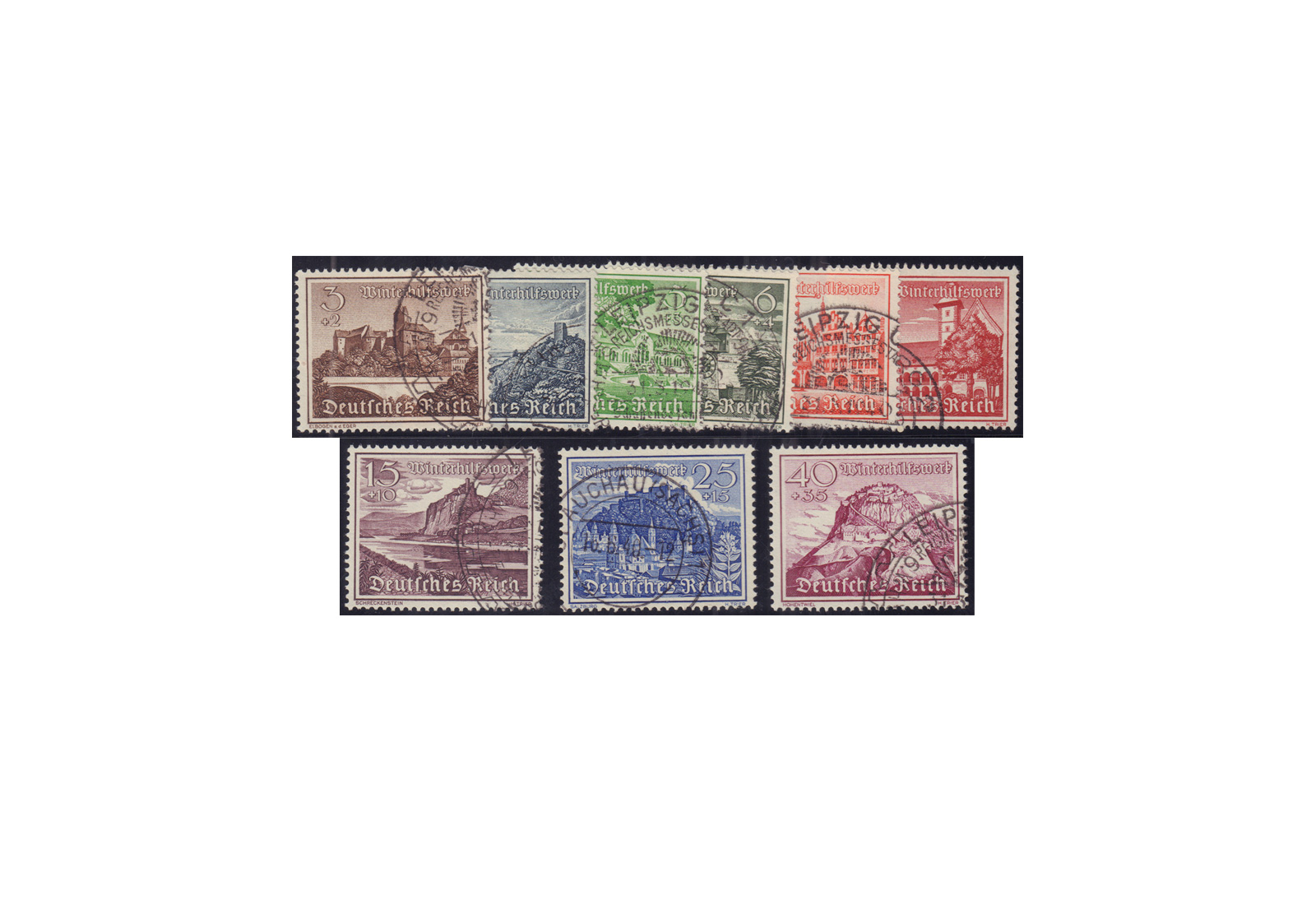 Deutsches Reich Mi.Nr. 730/38 gestempelt