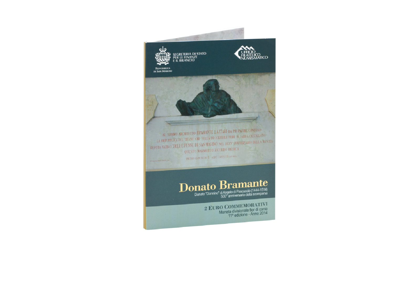 2 Euro 2014 San Marino 500. Todestag von Donato Bramante st im Blister