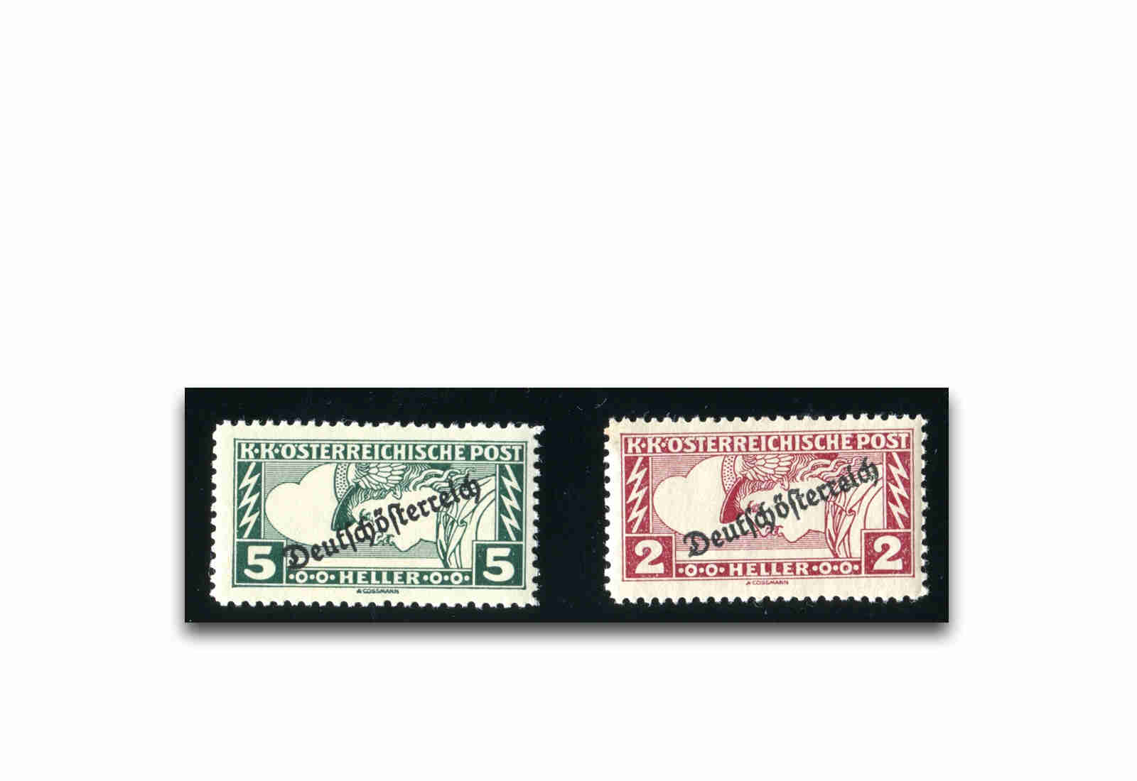 Österreich Mi.Nr. 252/253 postfrisch Merkurkopf 1919