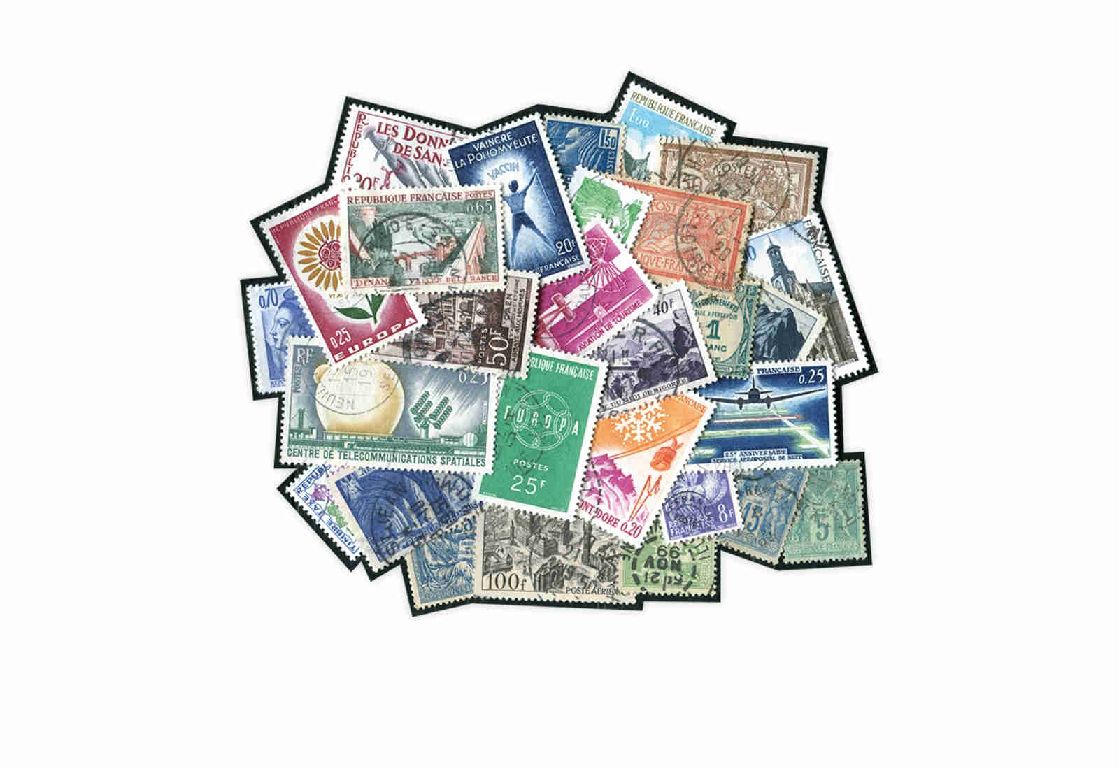 Briefmarken Frankreich 300 verschiedene Marken postfrisch und gestempelt