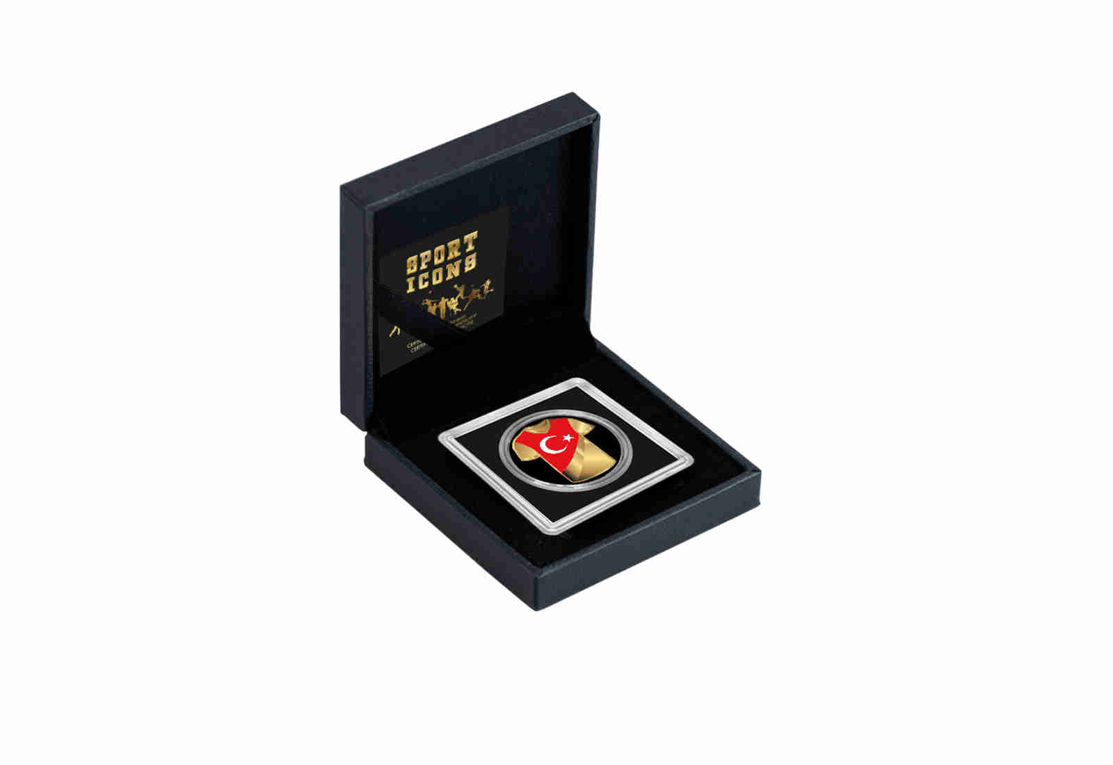 Goldmünze Motiv "Trikot Türkei" 999/1000 Gold im Geschenketui
