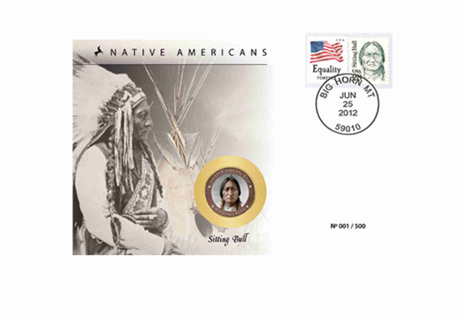 Numisbrief USA Häuptling Sitting Bull