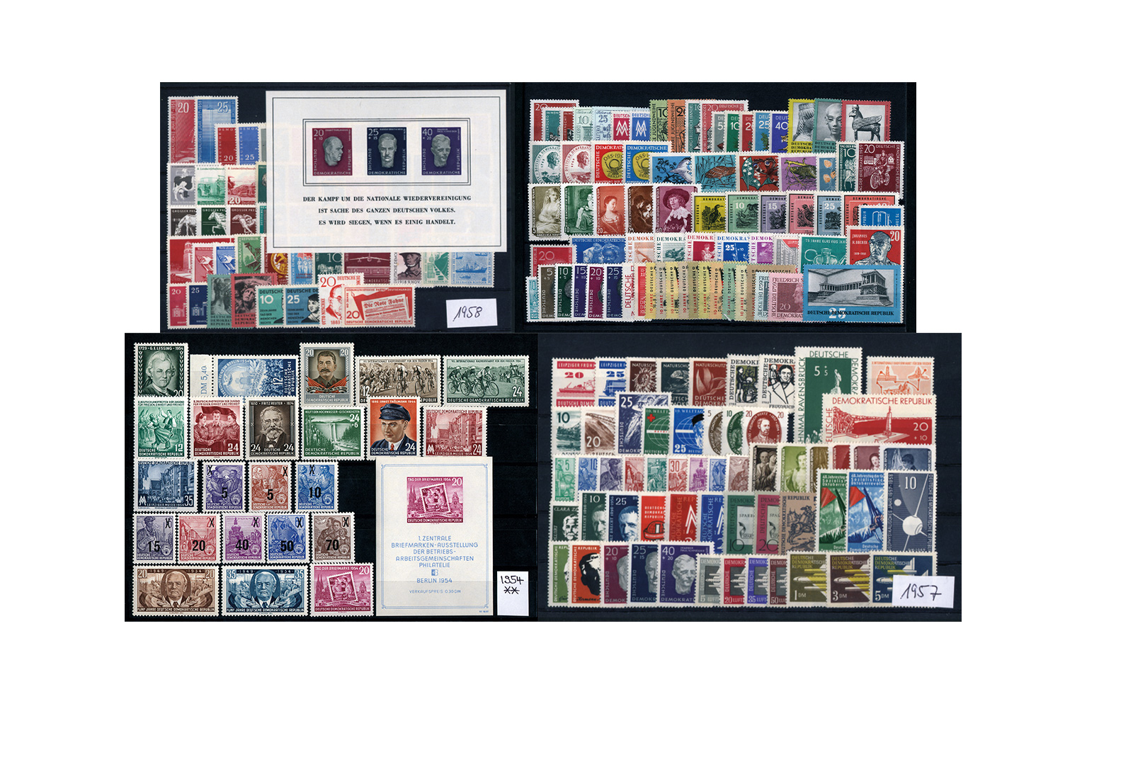 DDR Jahrg. 1949,54,57,58,59 **