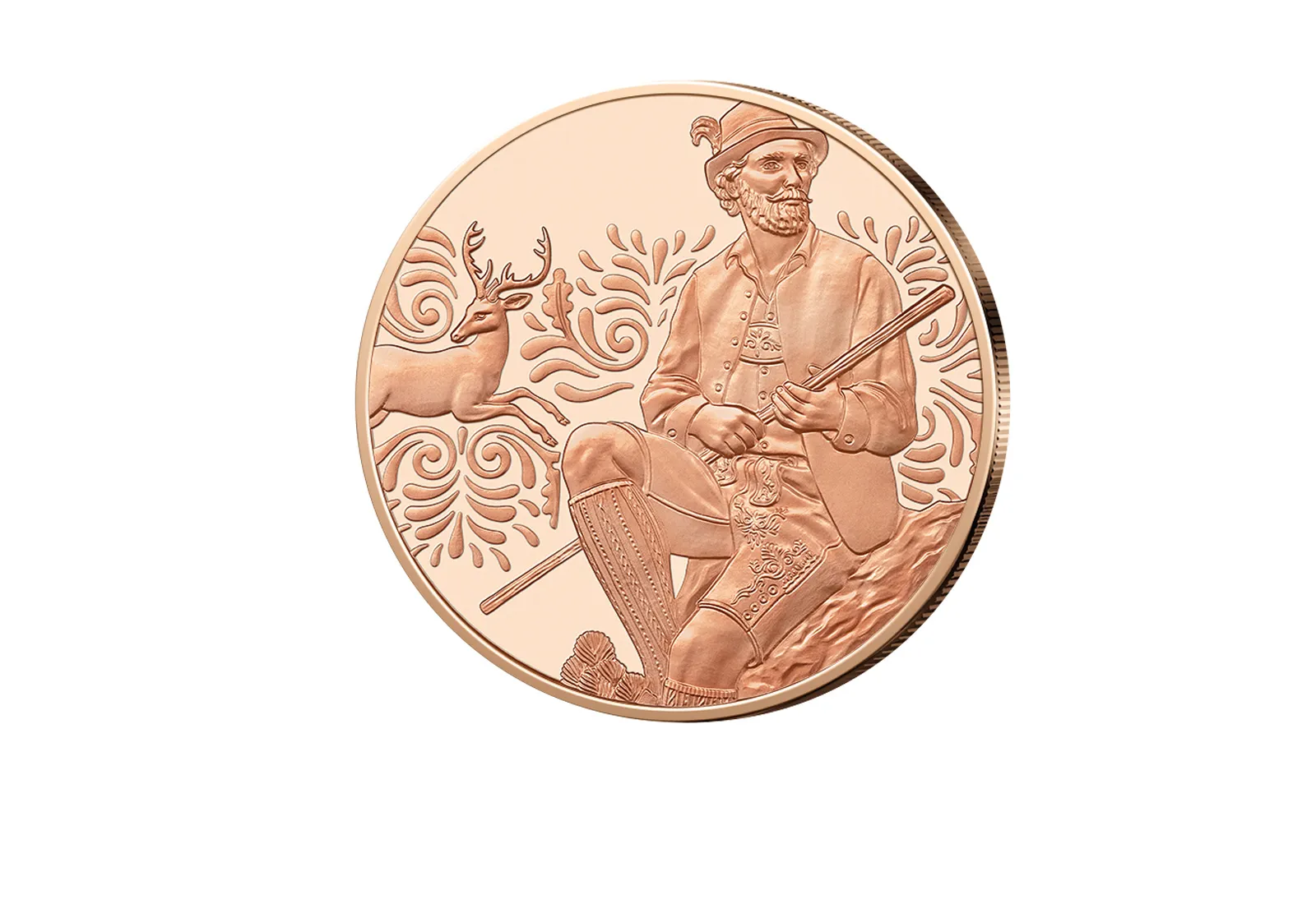 10 Euro 2025 Kupfermünze Österreich Aufbrezeln - Leder