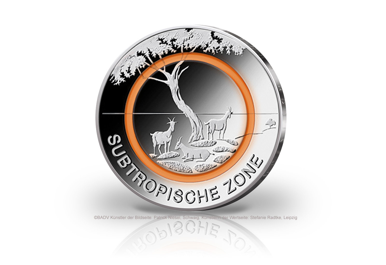 5 Euro 2018 Deutschland Subtropische Zone mit Polymerring st Prägestätte A