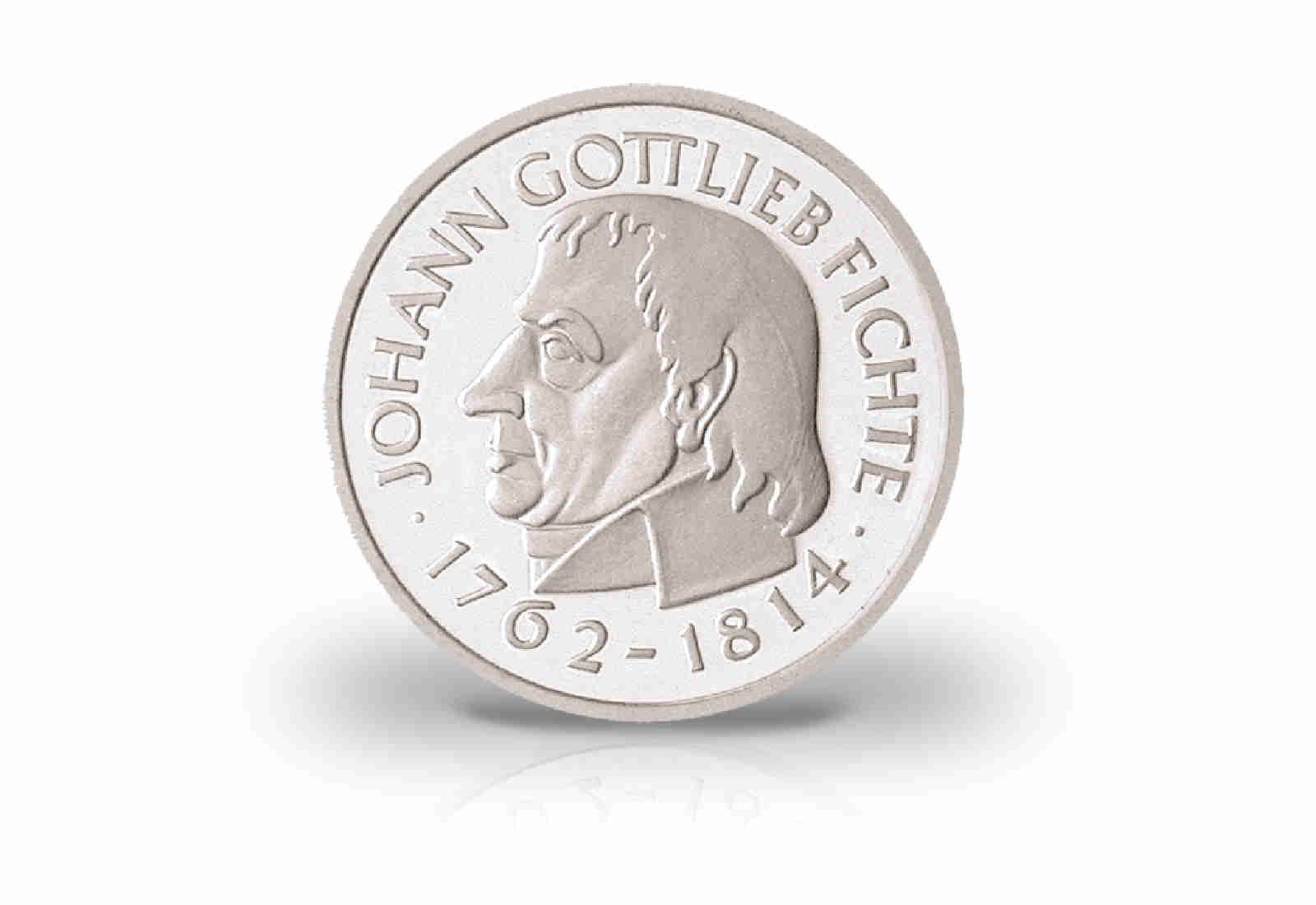 150. Todestag Johann Gottlieb Fichte Neuprägung mit Silberauflage