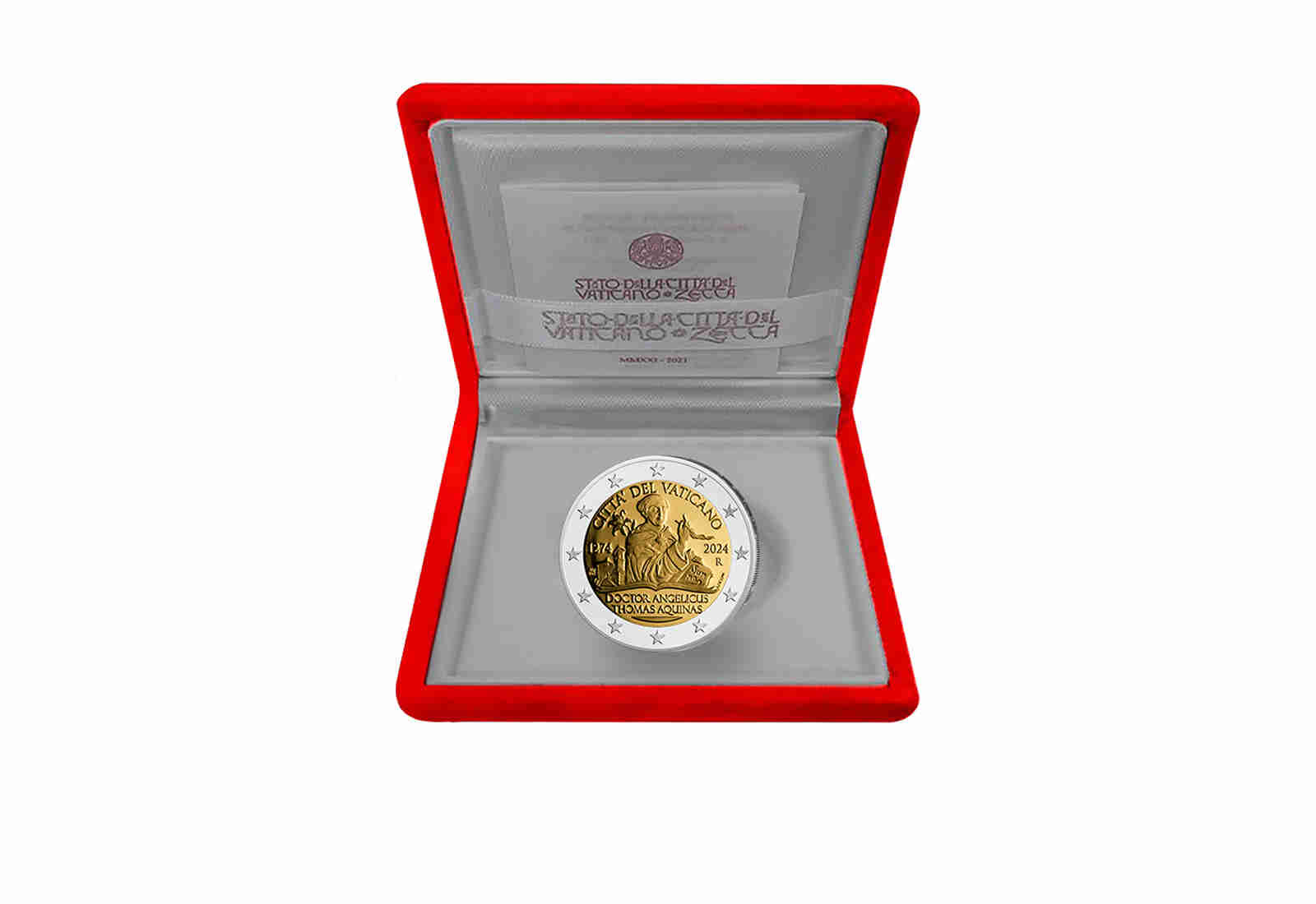 2 Euro 2024 Vatikan 750. Todestag Thomas von Aquin PP