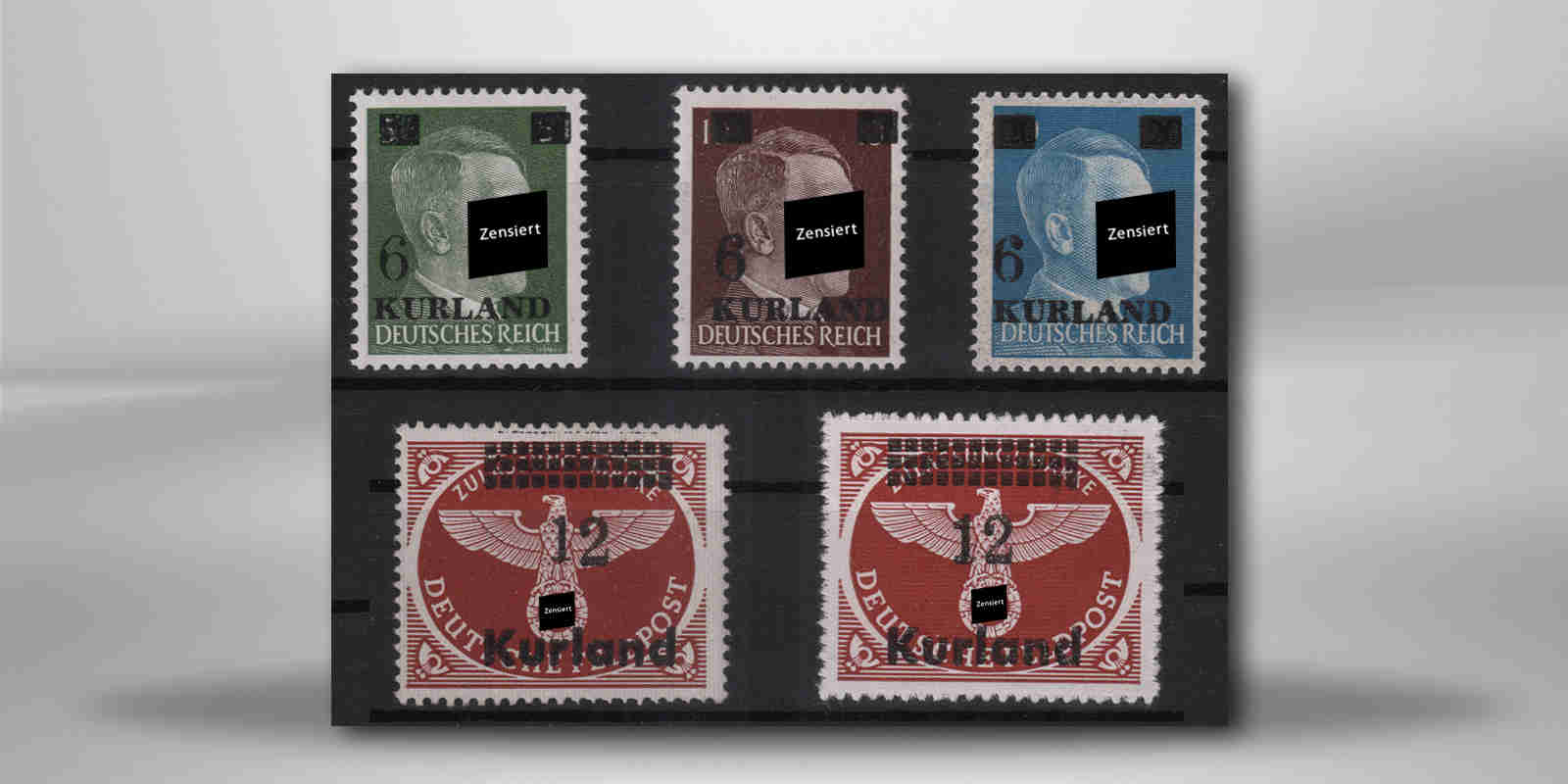 Kurland Mi.Nr. 1/3 + 4 A+B gest.