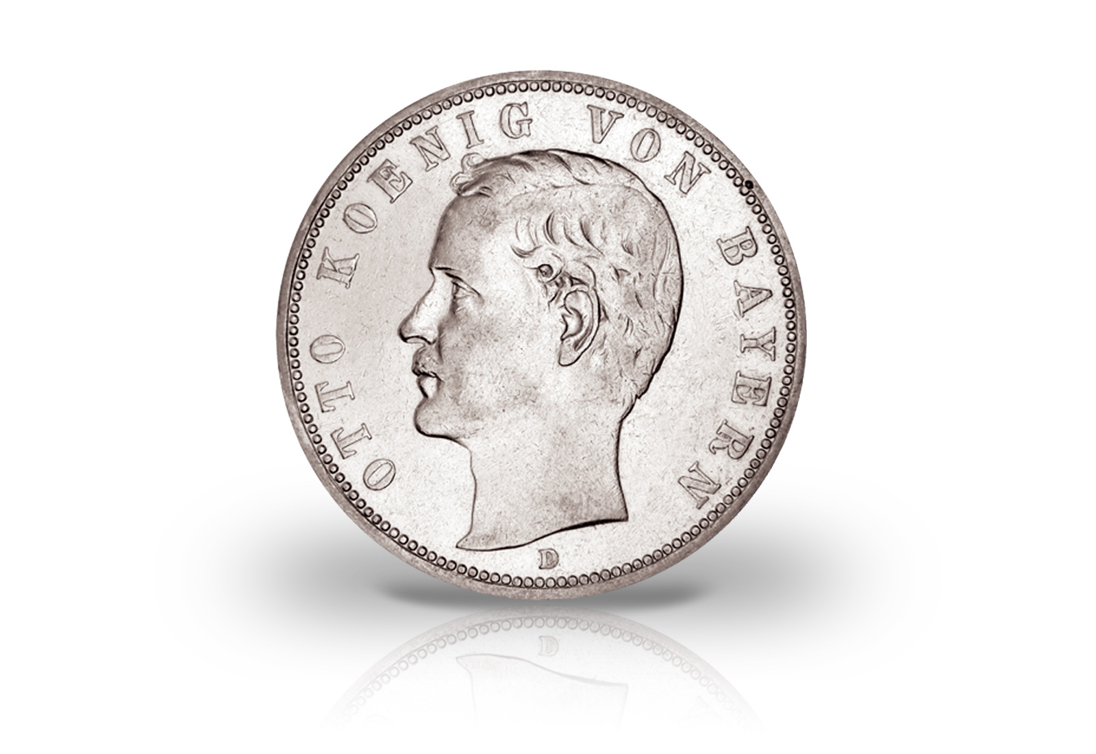 5 Mark 1888 Deutsches Kaiserreich Bayern König Otto Jaeger-Nr. 44