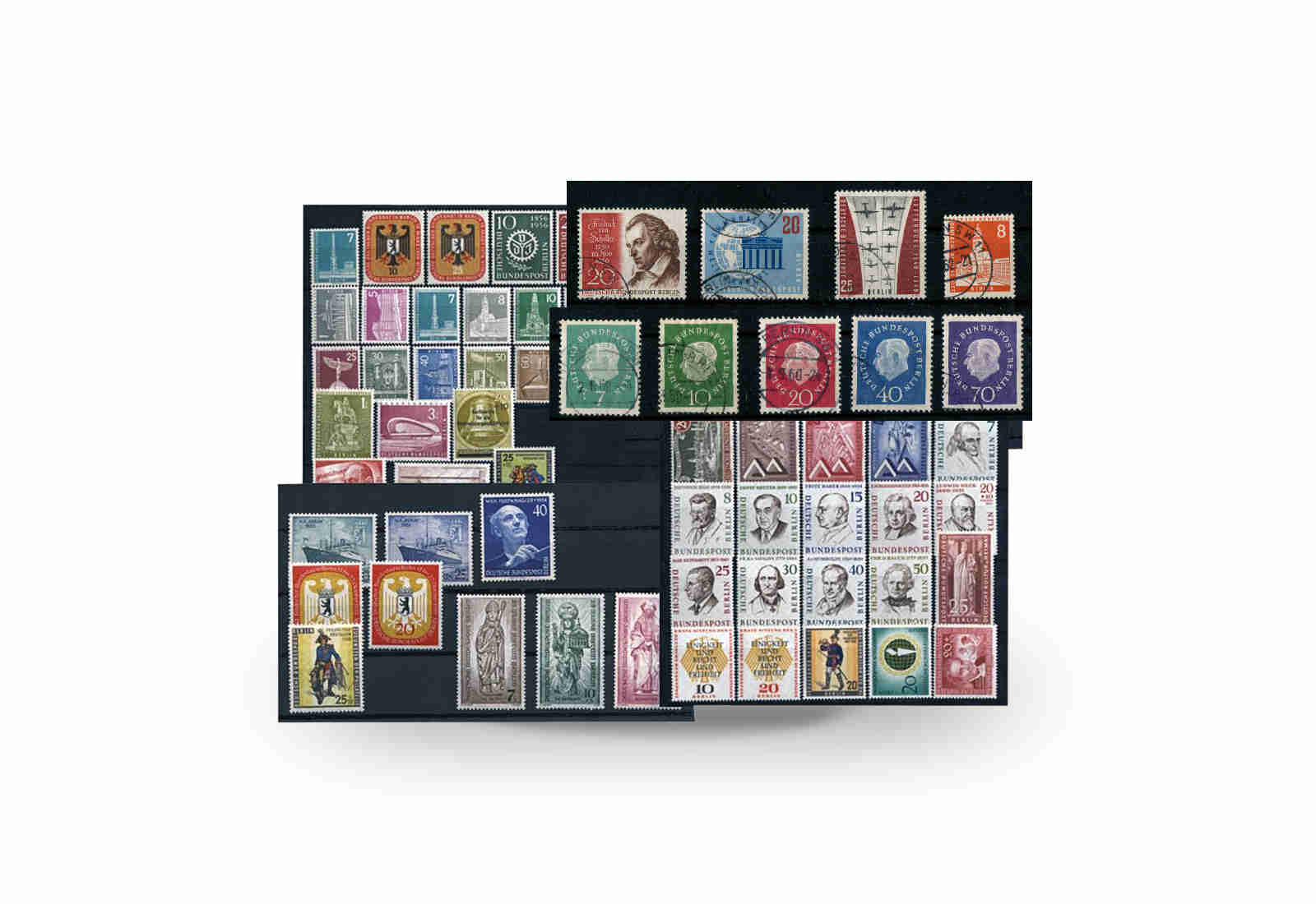 Berlin Jahrgänge 1955 bis 1959 gestempelt Michel Nr. 126/190 Komplett-Paket