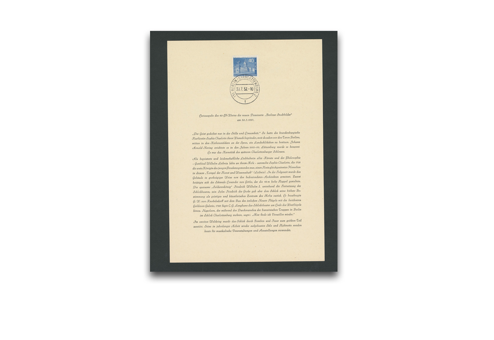 Briefmarke Berlin Ersttagsblatt 24 mit Mi. Nr. 149