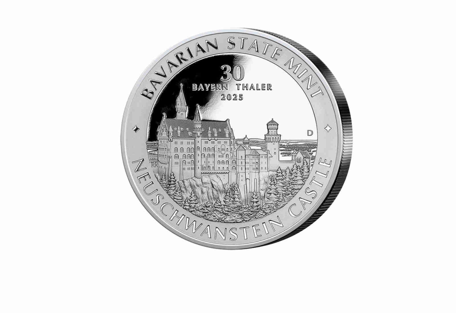 Silbermünze 1 kg 30 Bayern Thaler 2025 Schloss Neuschwanstein st