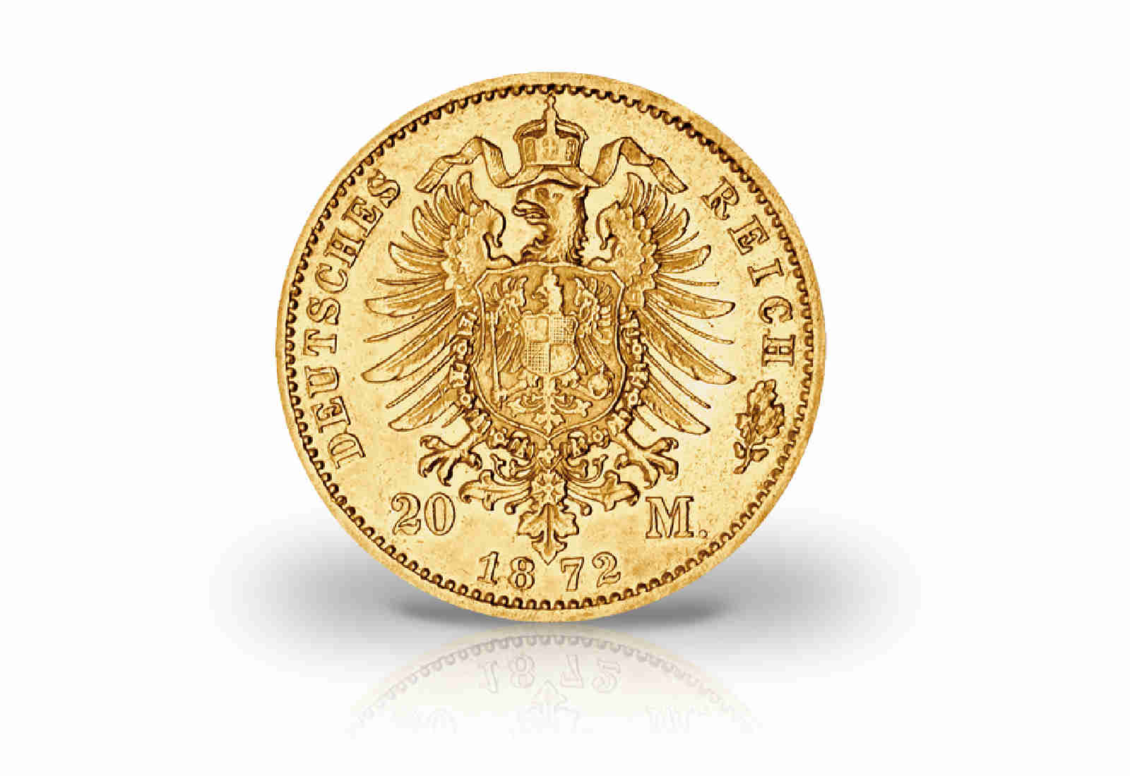 20 Mark Goldmünze 1872-1873 Deutsches Kaiserreich Baden Großherzog Friedrich I. Jaeger-Nr. 184