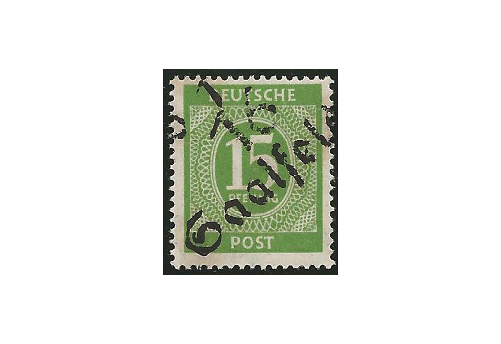 SBZ Bezirkshandstempel - Ziffernausgaben 1948 Michel Nr. I h gestempelt geprüft