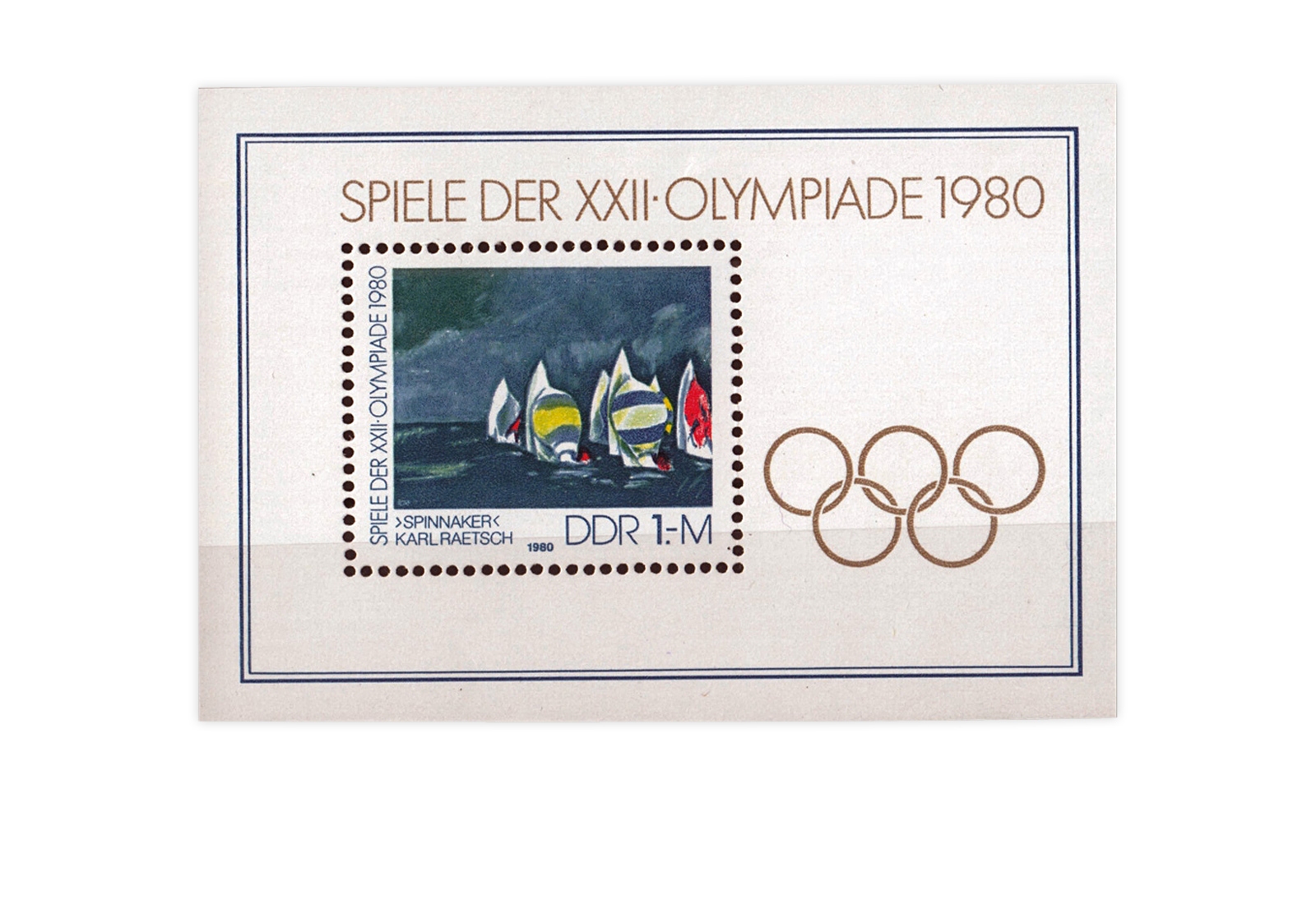 DDR Block 60 XXII Olympiade 1980 gestempelt