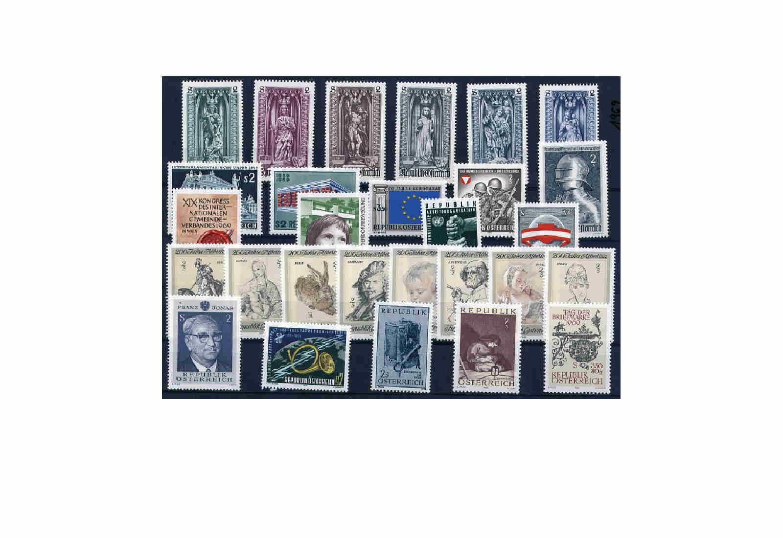 Briefmarken Österreich Jahrgang 1969 Michel-Nr. 1284-1319 postfrisch