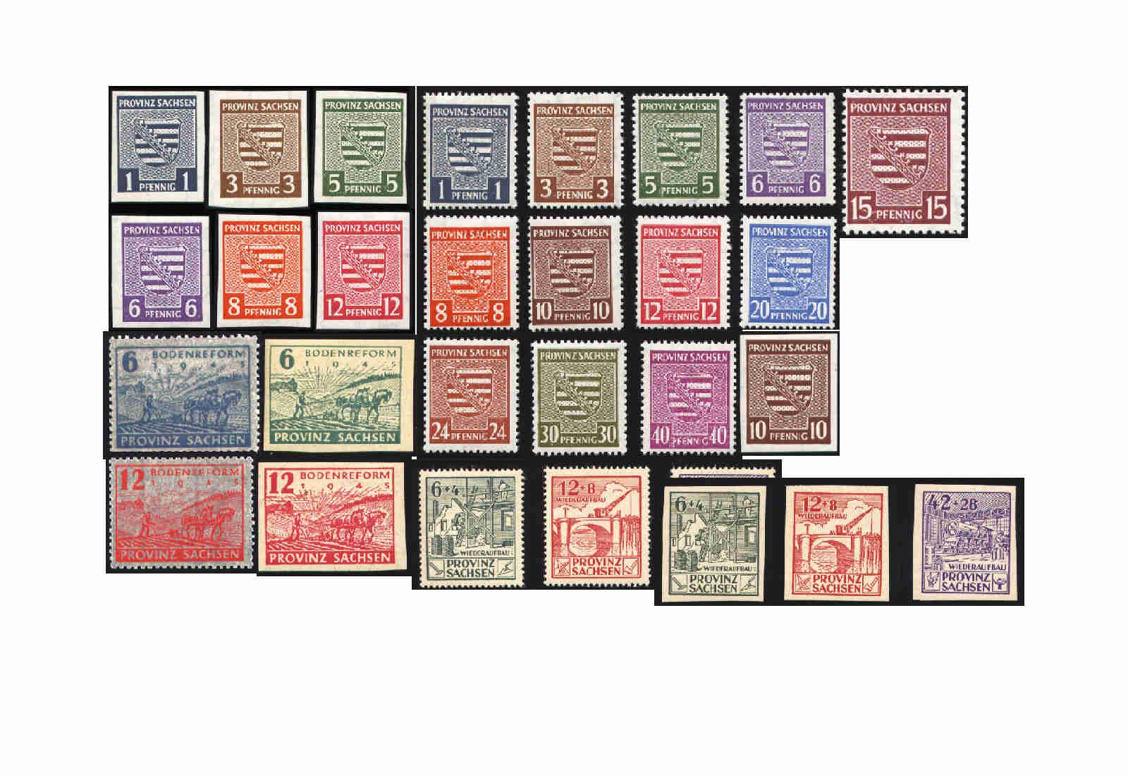 Komplett-Kollektion Provinz Sachsen postfrisch Mi.Nr. 66/91 inkl. Mi.Nr. 80X postfrisch