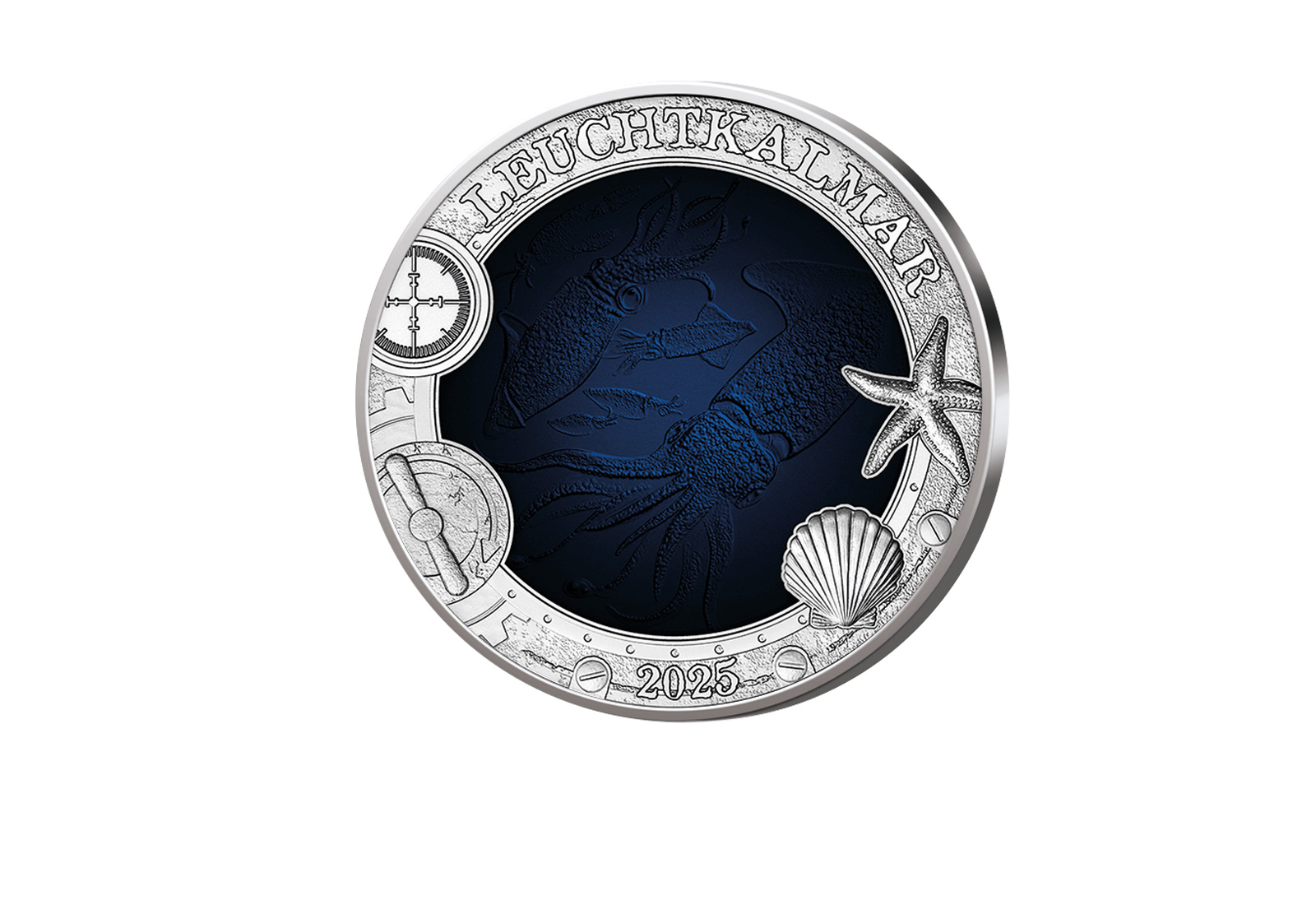 3 Euro 2025 Österreich Leuchtkalmar Buntmetall bfr.