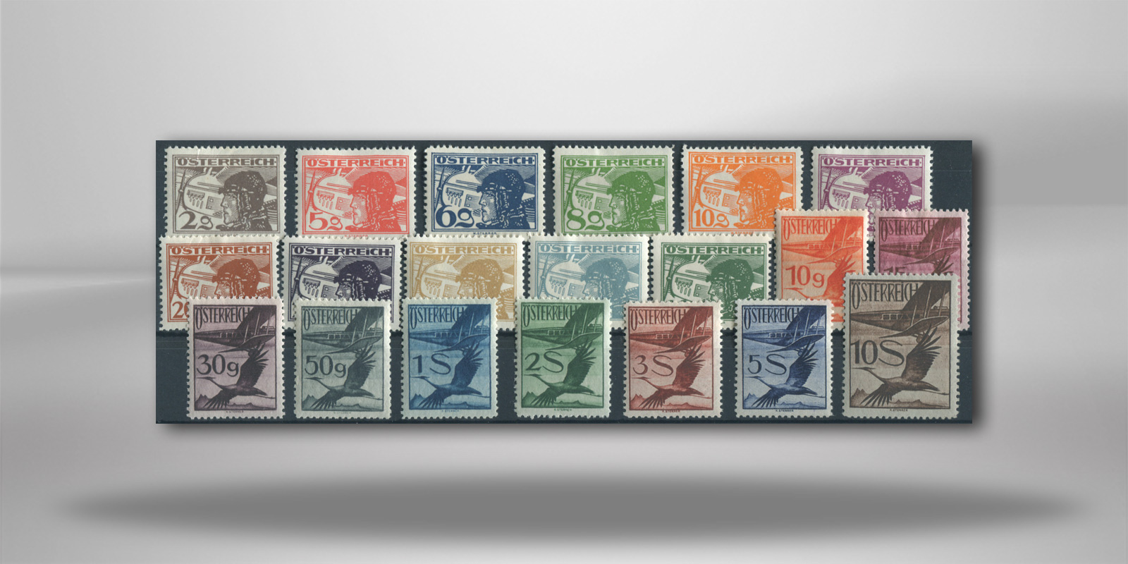 Österreich Michel Nr 468/87 Falz Flugpostmarken