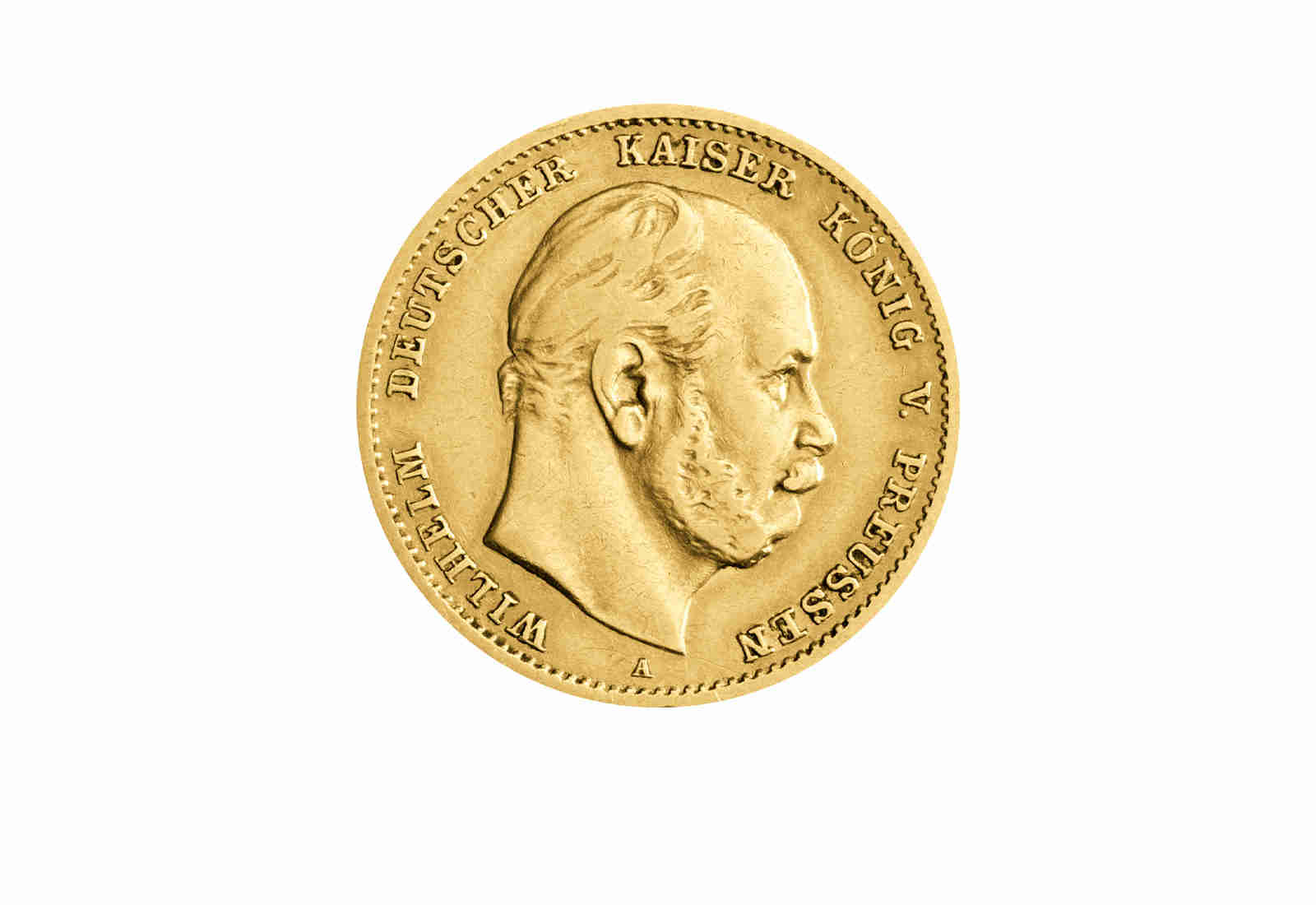 10 Mark Gold 1872 Kaiserreich Wilhelm I von Preußen J. 242 in Dokumentenmappe st