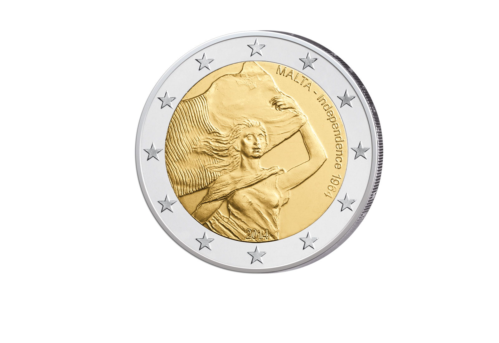 2 Euro 2014 Malta 50 Jahre Unabhängigkeit von Großbritanien bfr.