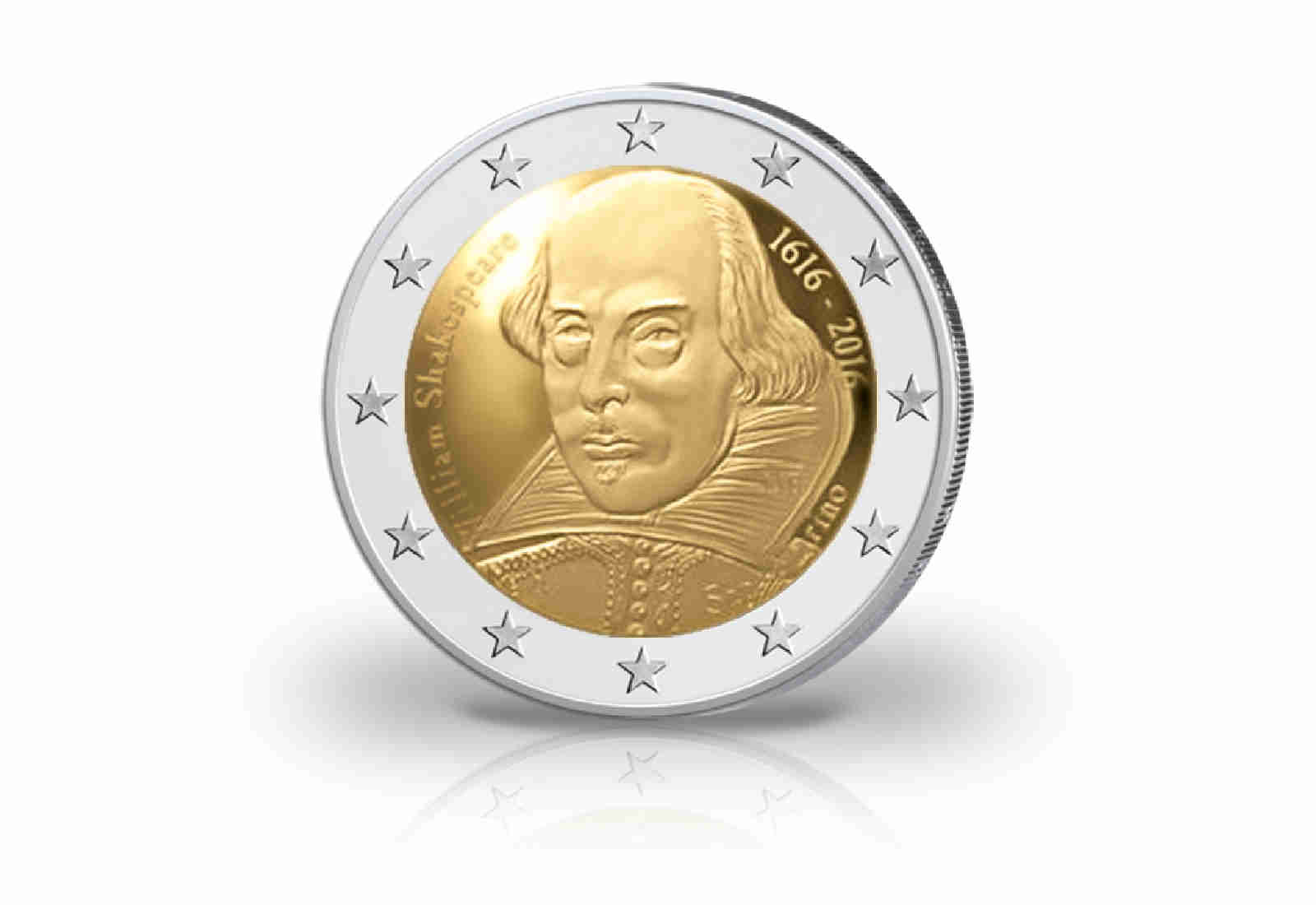 2 Euro 2016 San Marino 400. Todestag Shakespeare st im Blister
